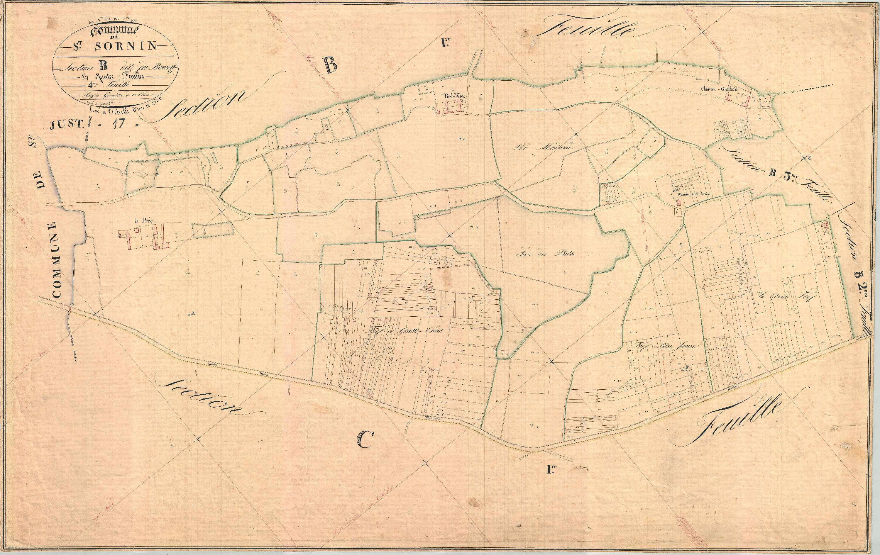 Saint-Sornin - Section B4 dite du Bourg.