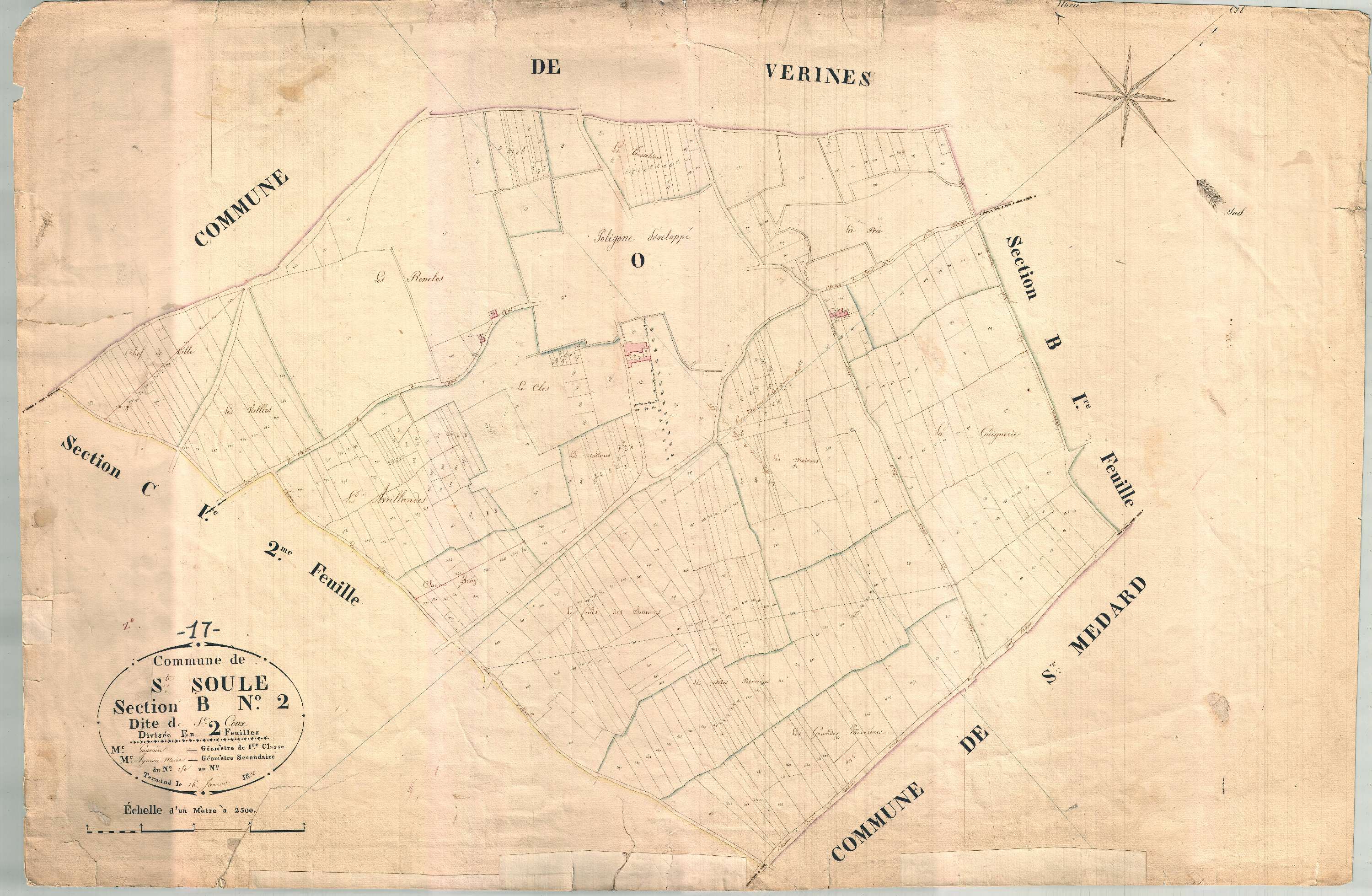 Sainte-Soulle - Section B2 dite de Saint-Coux.