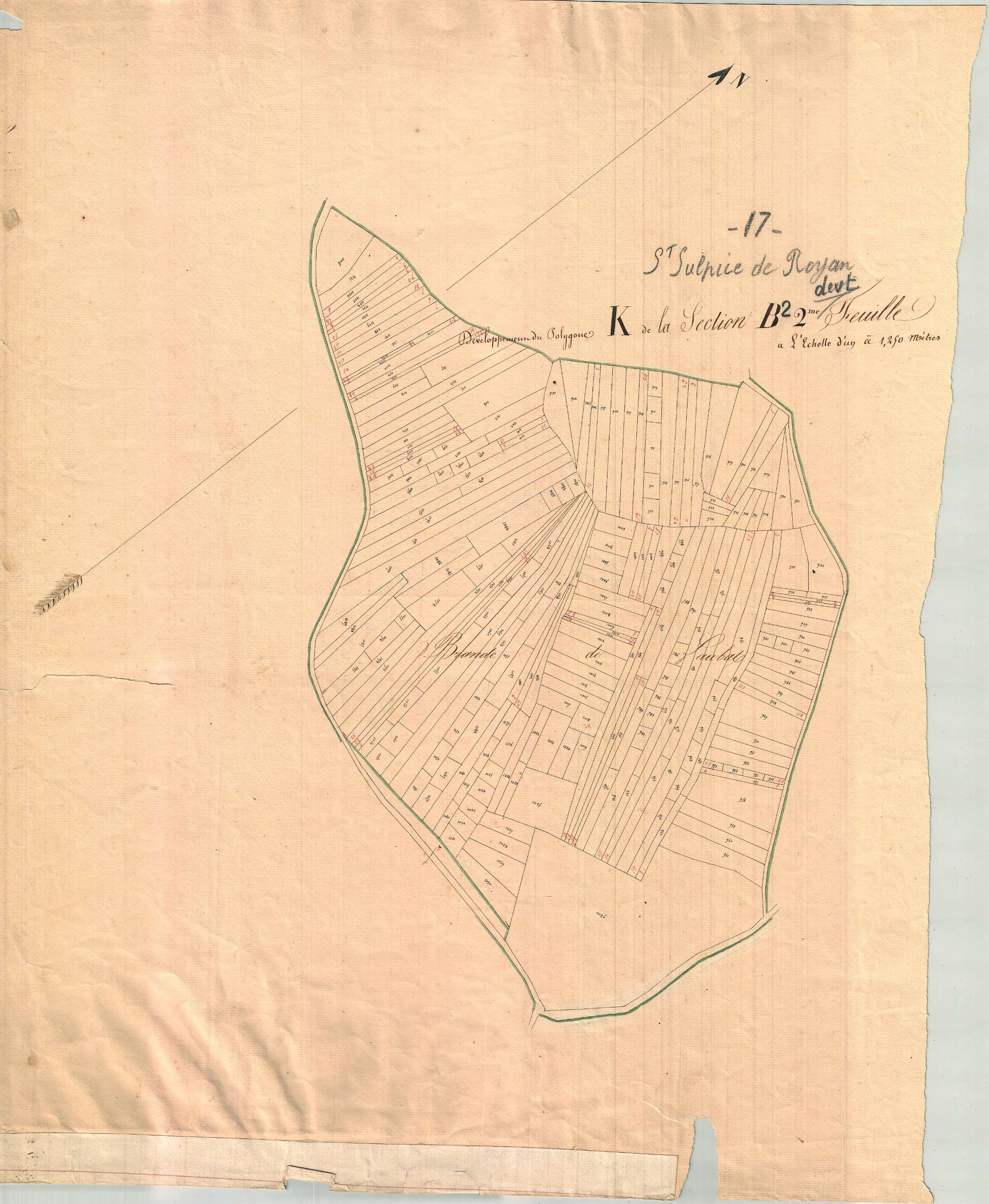 Saint-Sulpice-de-Royan - Section B2 developpement dite du Bourg.