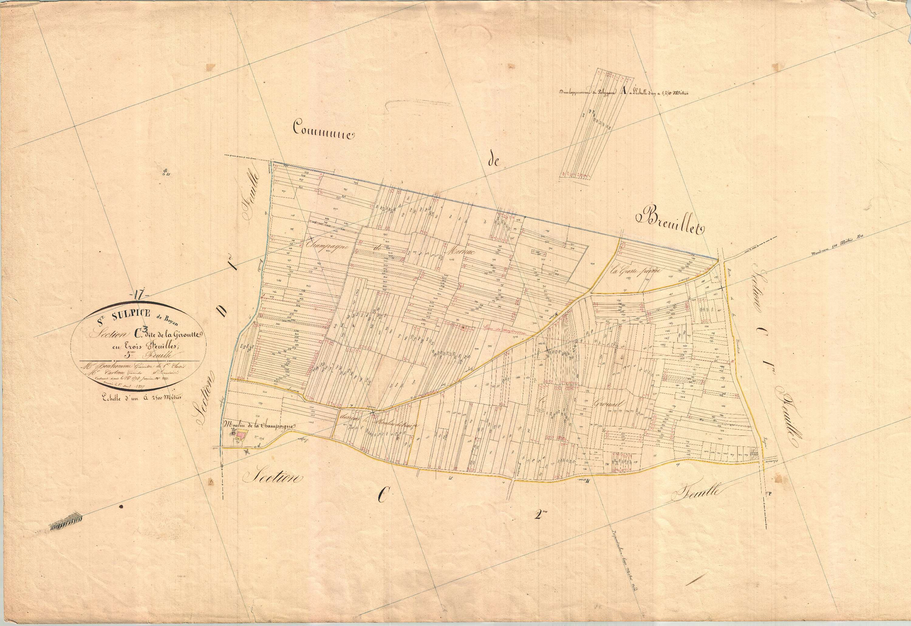 Saint-Sulpice-de-Royan - Section C3 dite de la Giroutte.