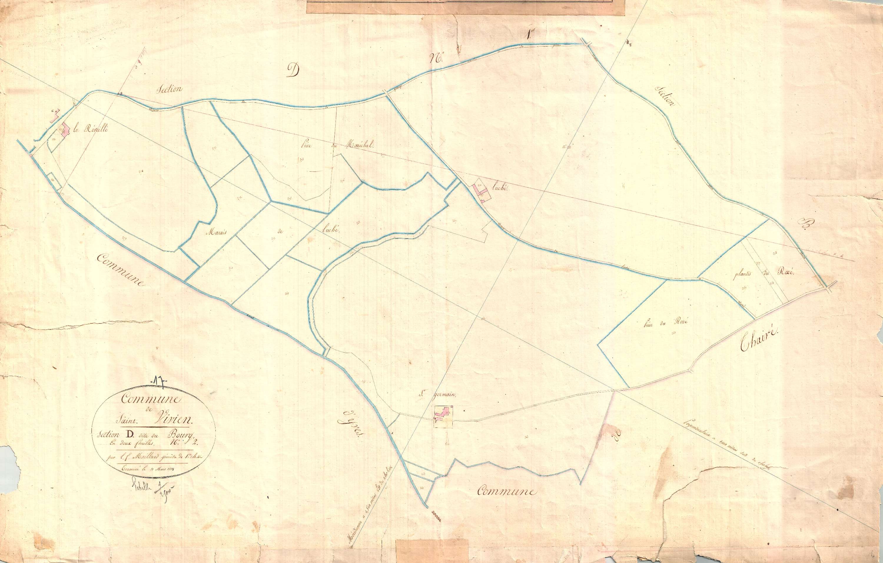 Saint-Vivien - Section D2 dite du Bourg.
