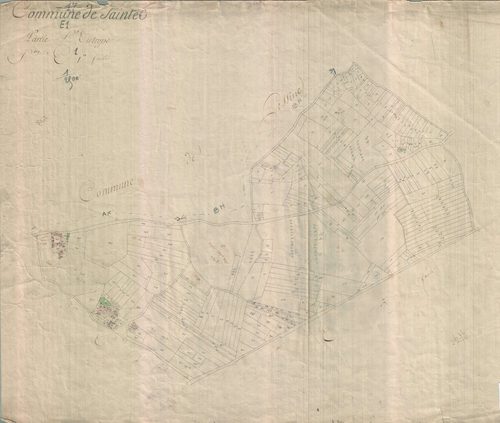 Saintes - Section E1 (sans nom). [document en état médiocre]