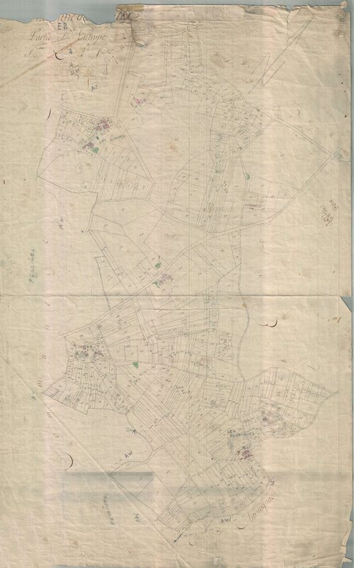 Saintes - Section E2 (sans nom). [document en état médiocre]
