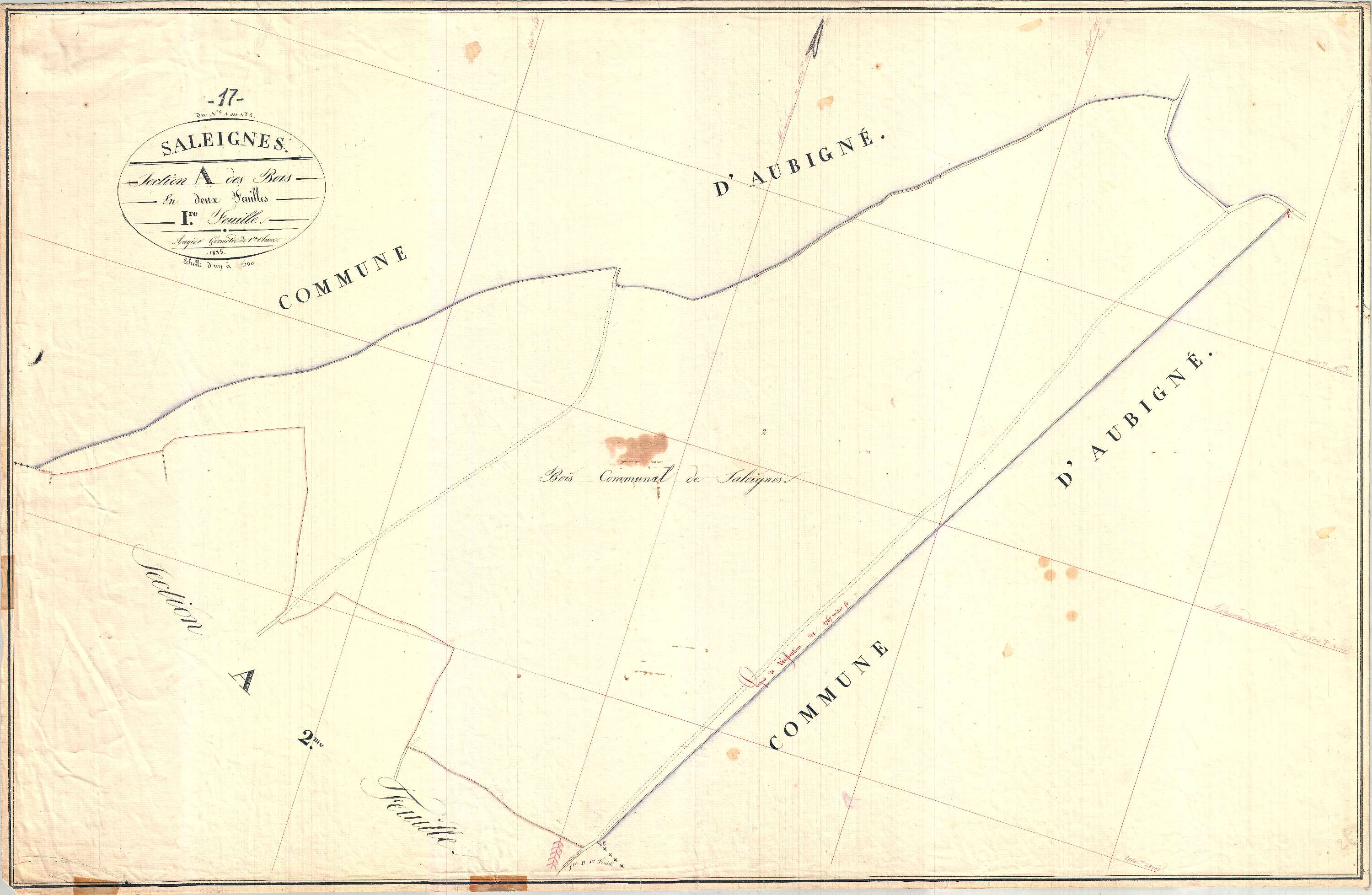 Saleignes - Section A1 dite des Bois.