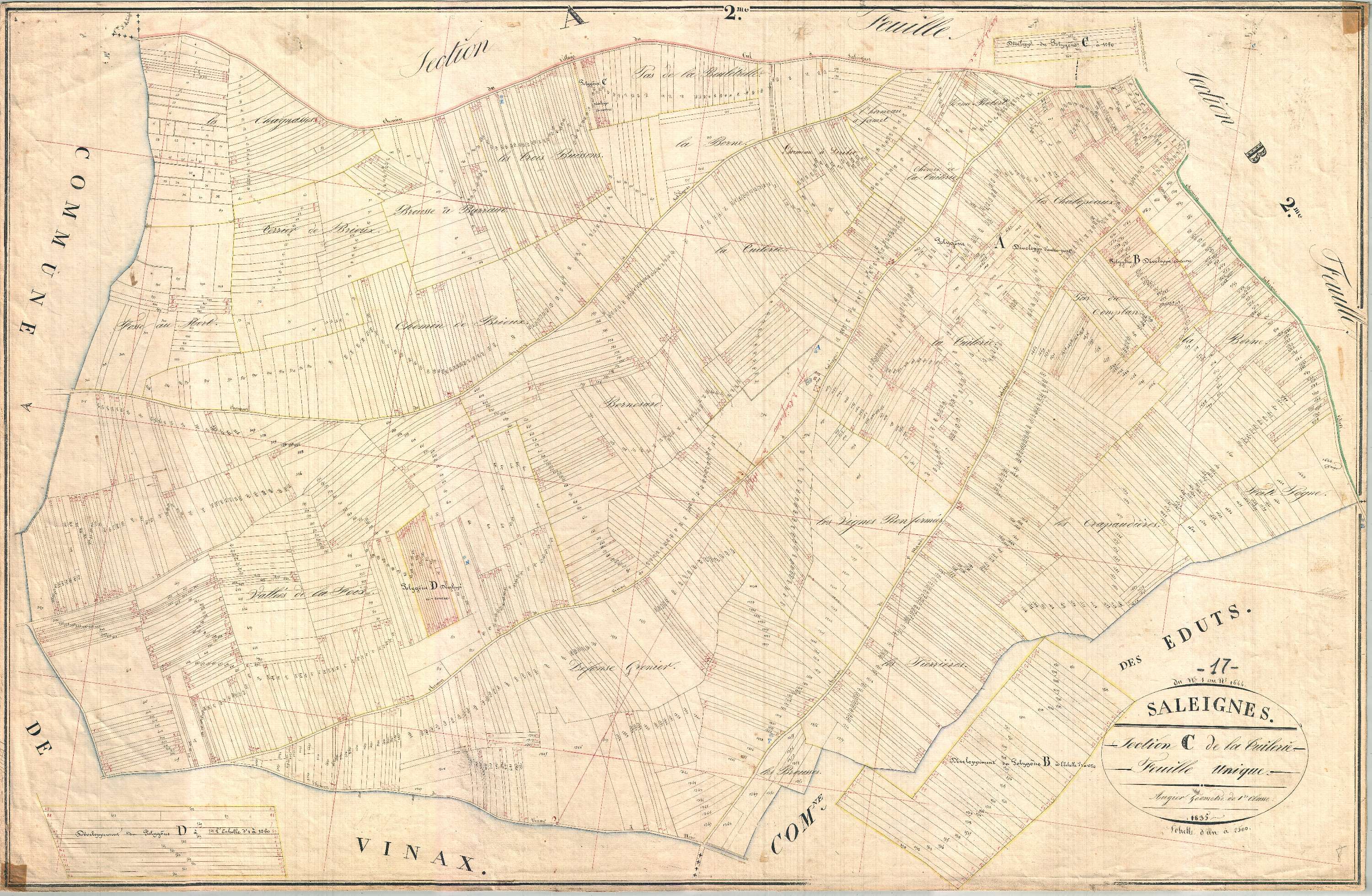 Saleignes - Section C dite de la Tuilerie.