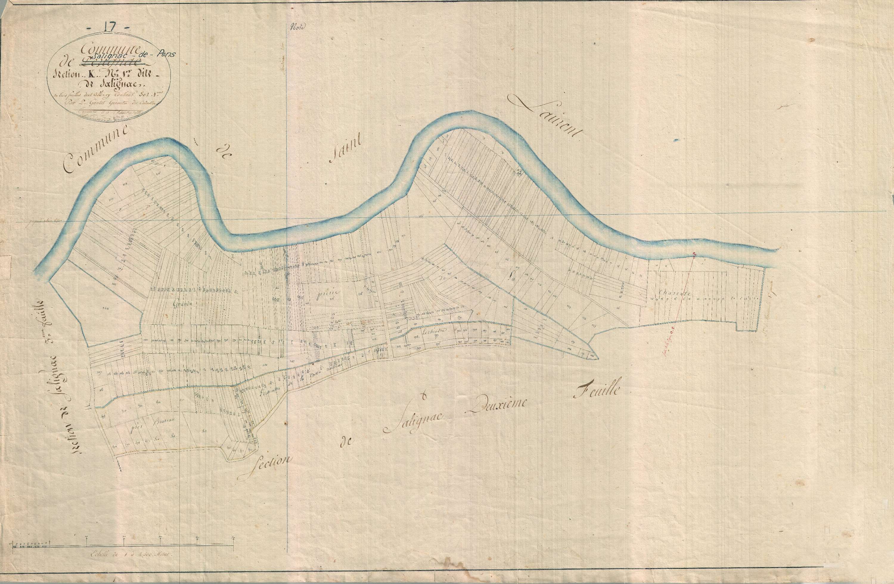 Salignac-sur-Charente - Section K1 dite de Salignac.