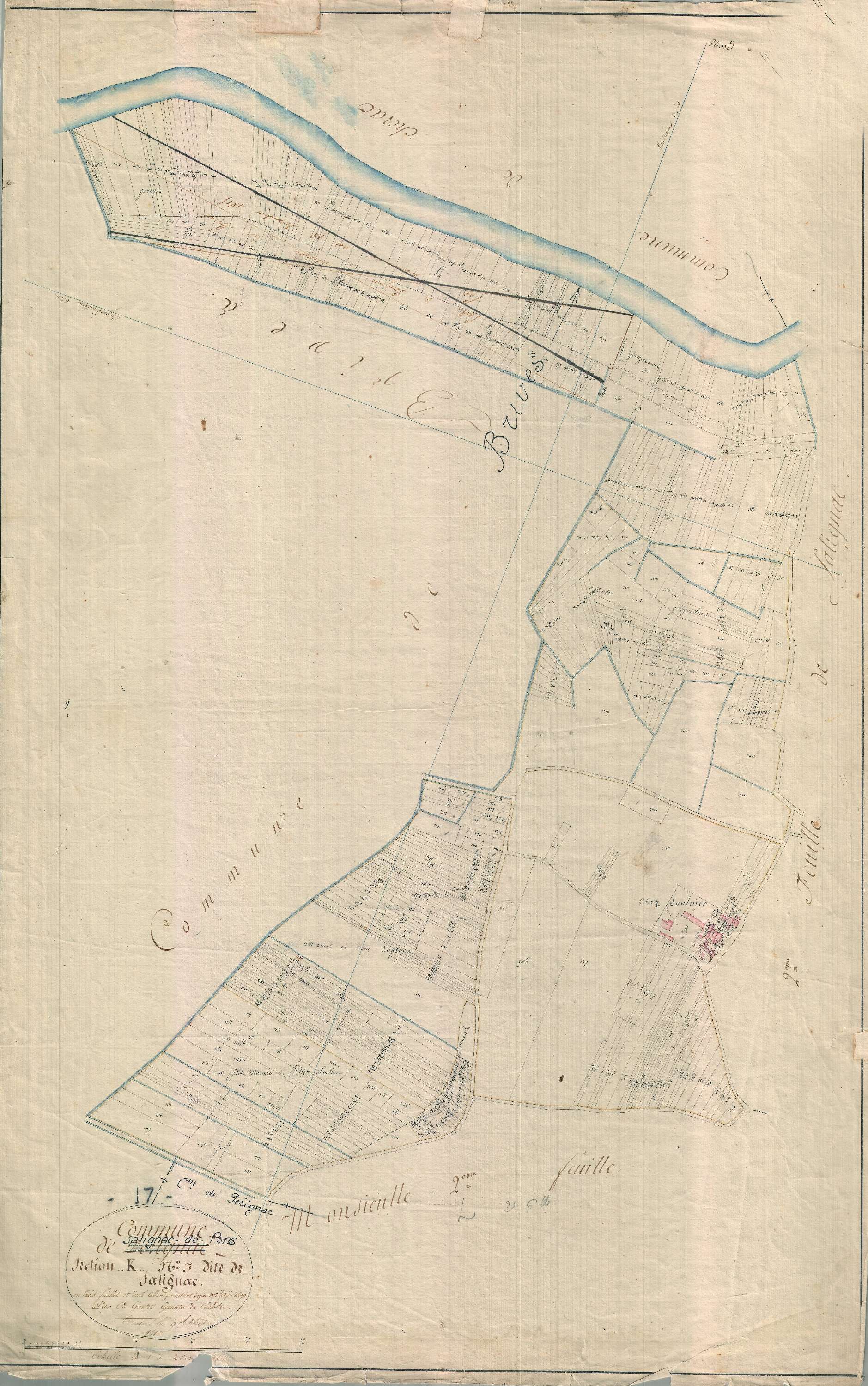 Salignac-sur-Charente - Section K3 dite de Salignac.