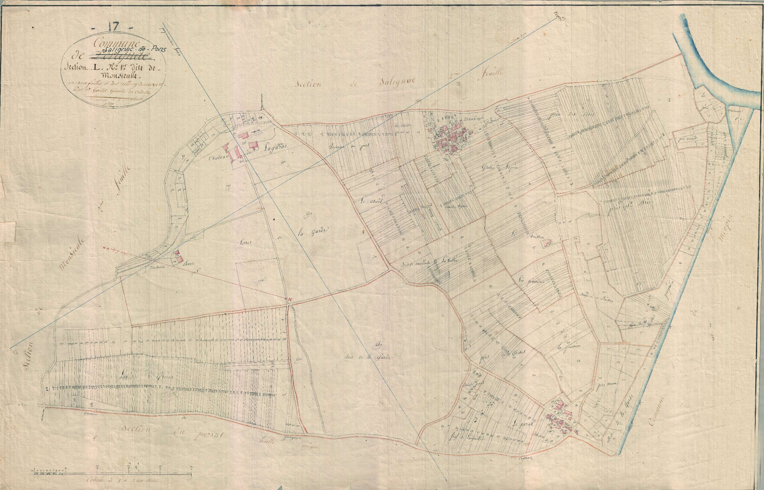 Salignac-sur-Charente - Section L1 dite de Monsirolle.