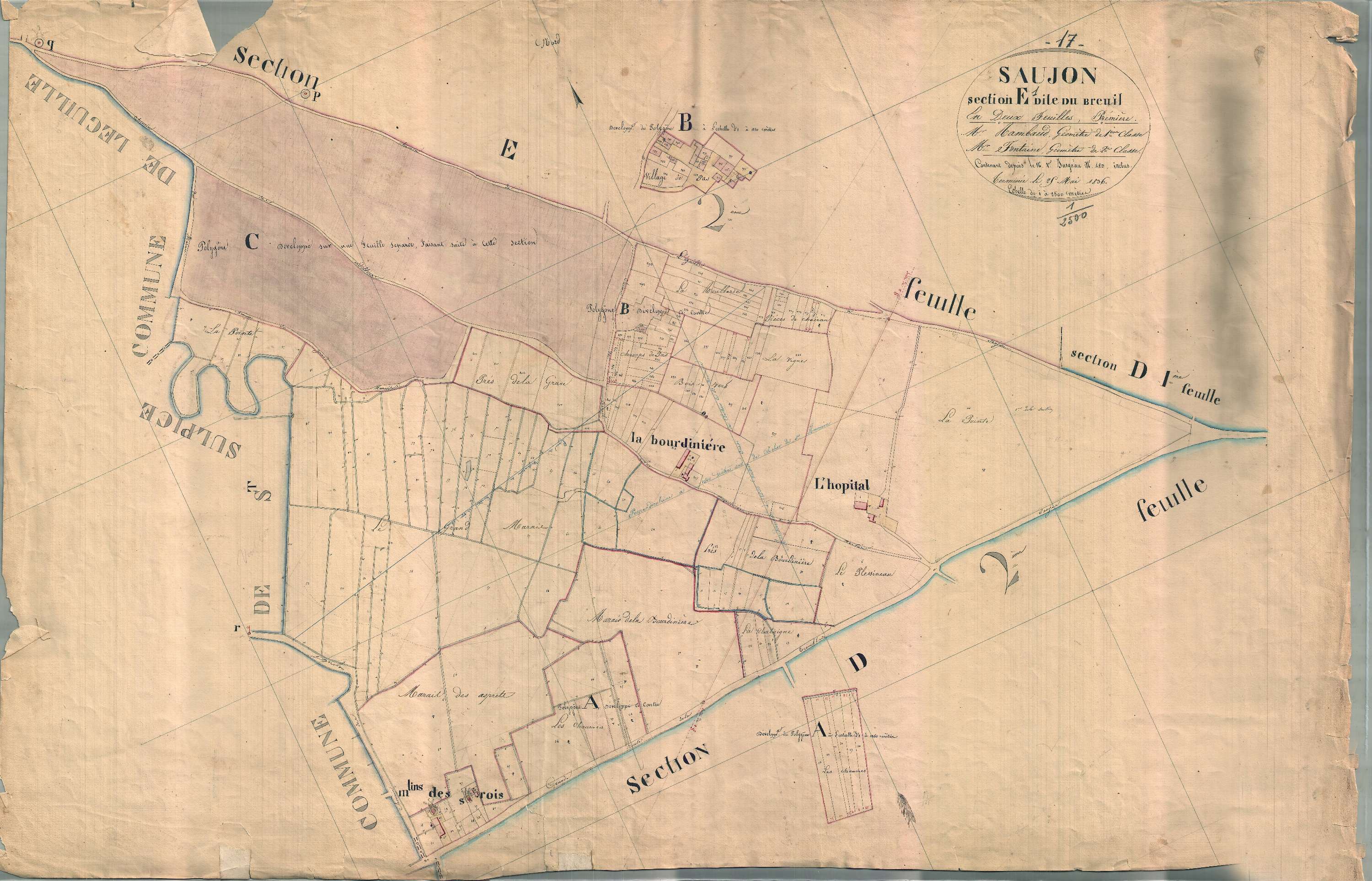 Saujon - Section E1 dite du Breuil.