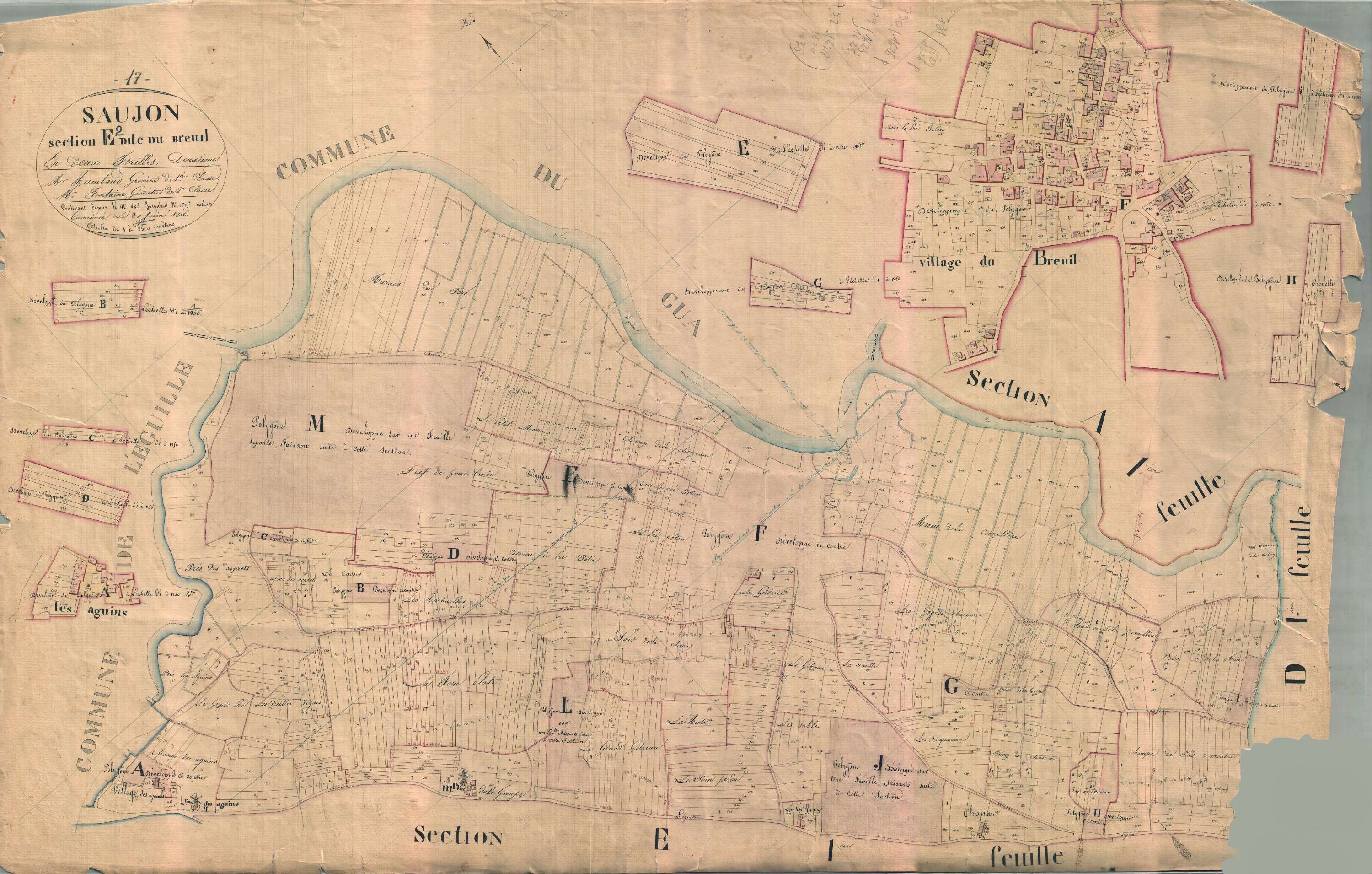 Saujon - Section E2 dite du Breuil.