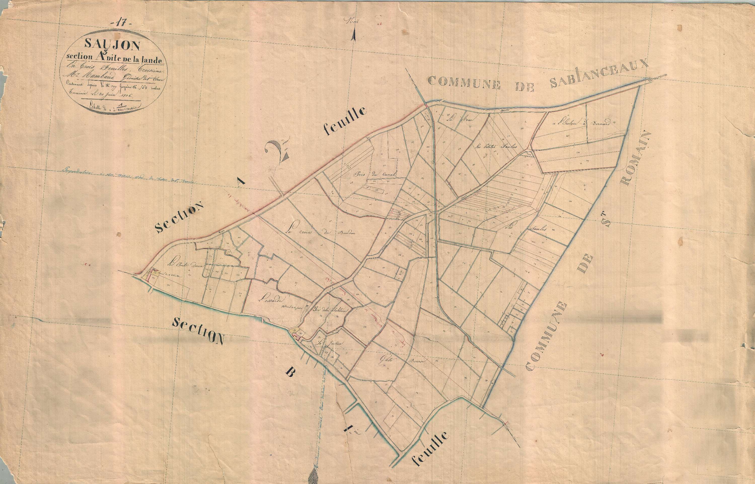 Saujon - Section A3 dite de la Lande.
