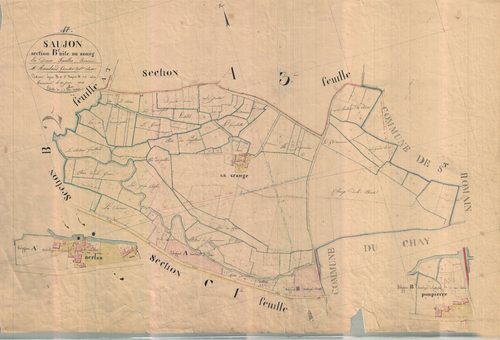 Saujon - Section B1 dite du Bourg.