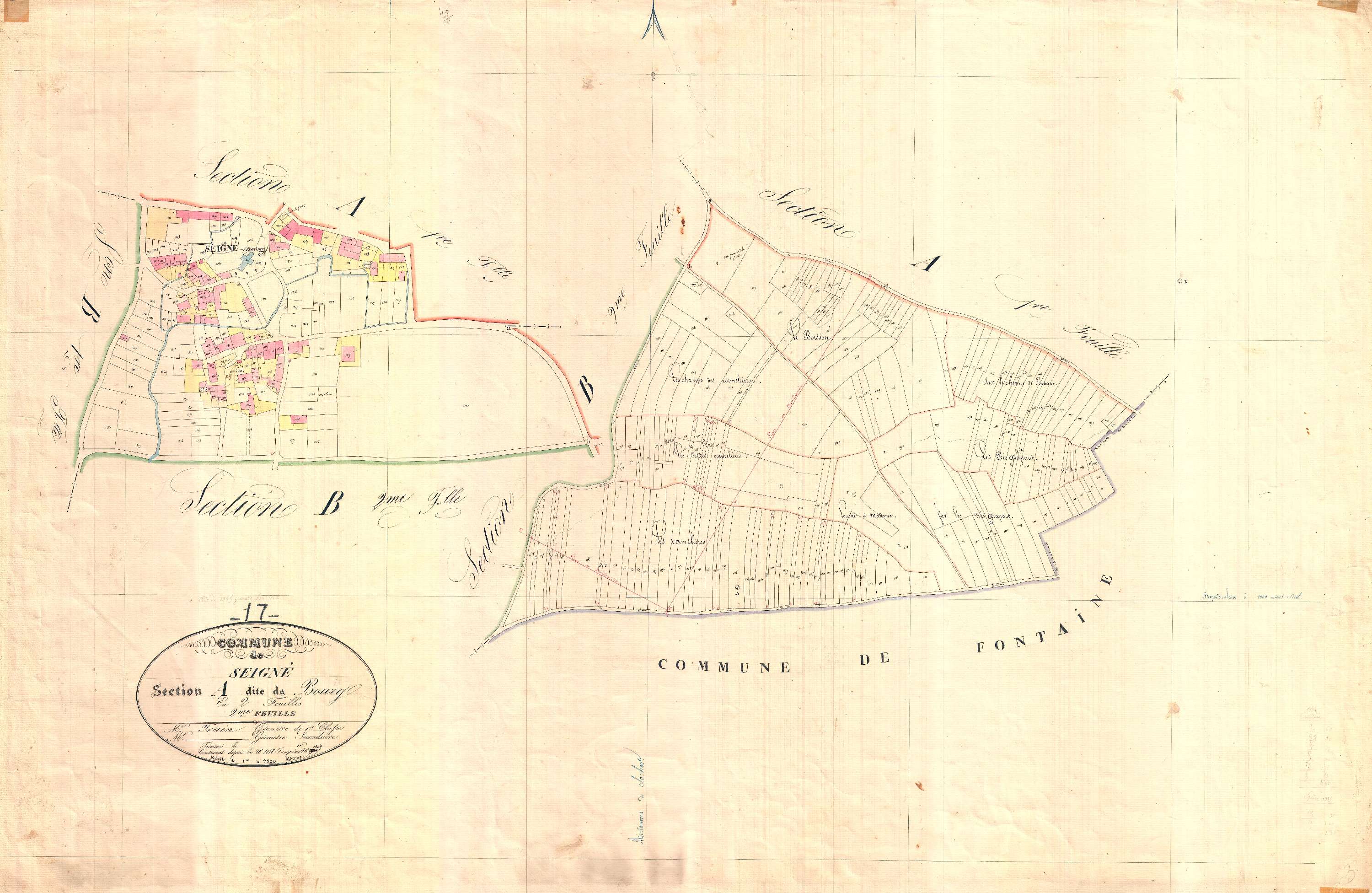 Seigné - Section A2 dite du Bourg.