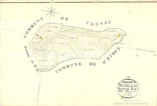Semillac - Section A1 dite de chez Magistel et du Grand Ormeau.