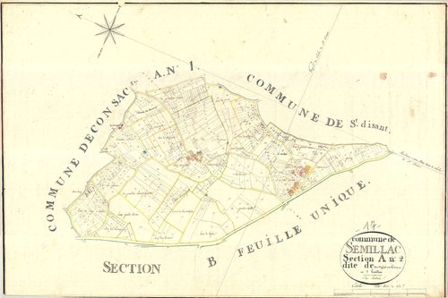 Semillac - Section A2 dite de chez Magistel et du Grand Ormeau.