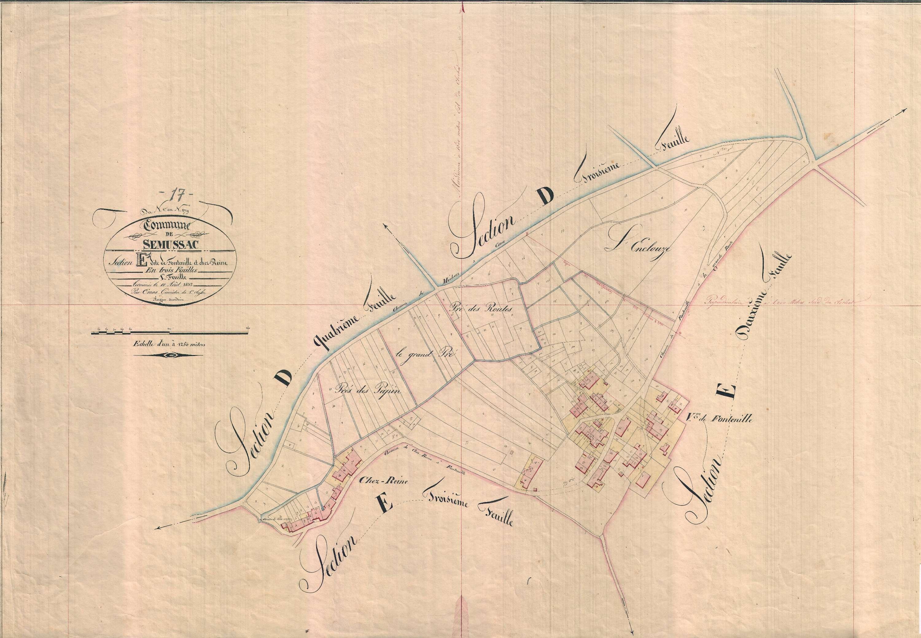 Semussac - Section E1 dite de Fonteuille.