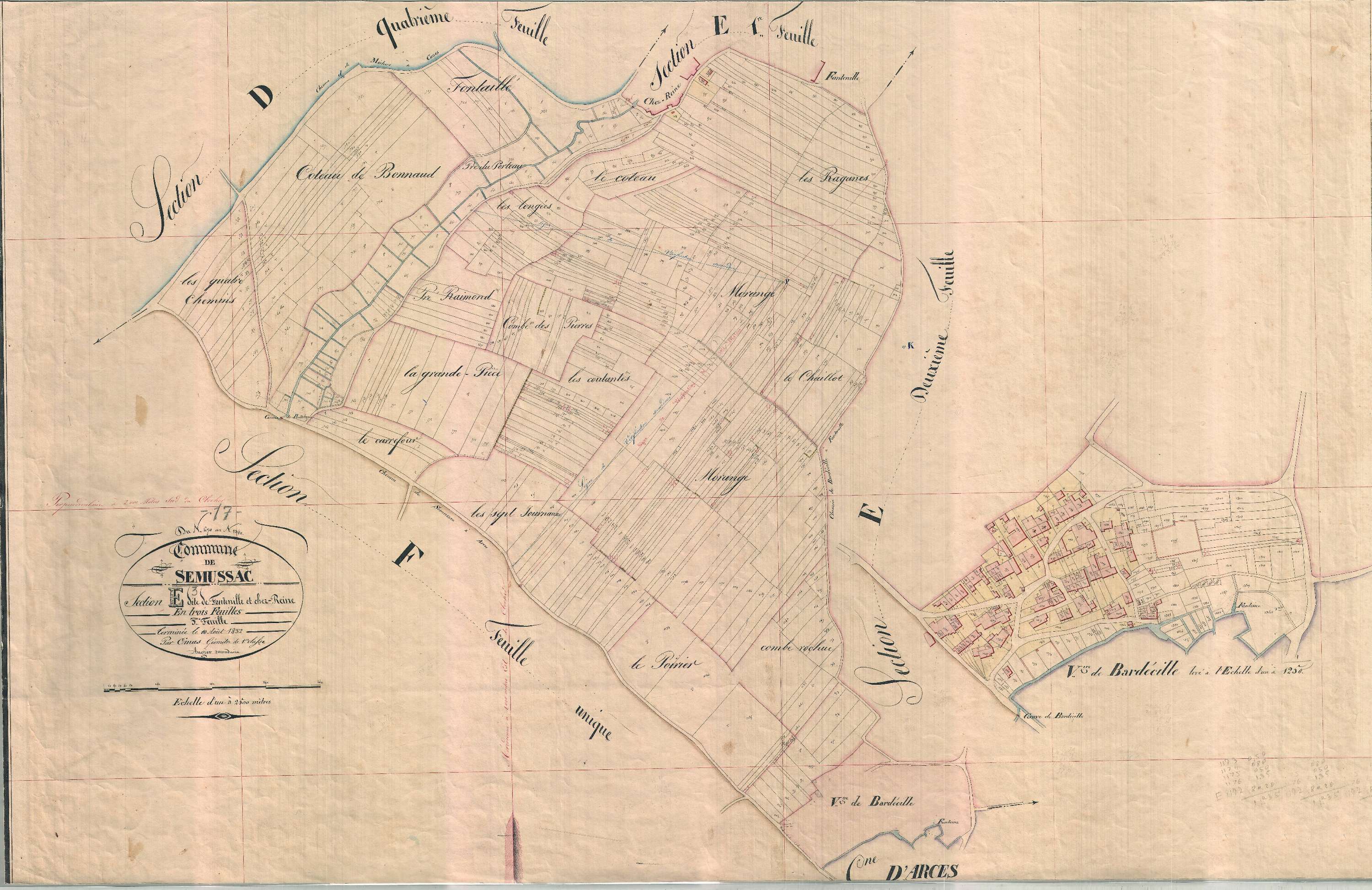 Semussac - Section E3 dite de Fonteuille.