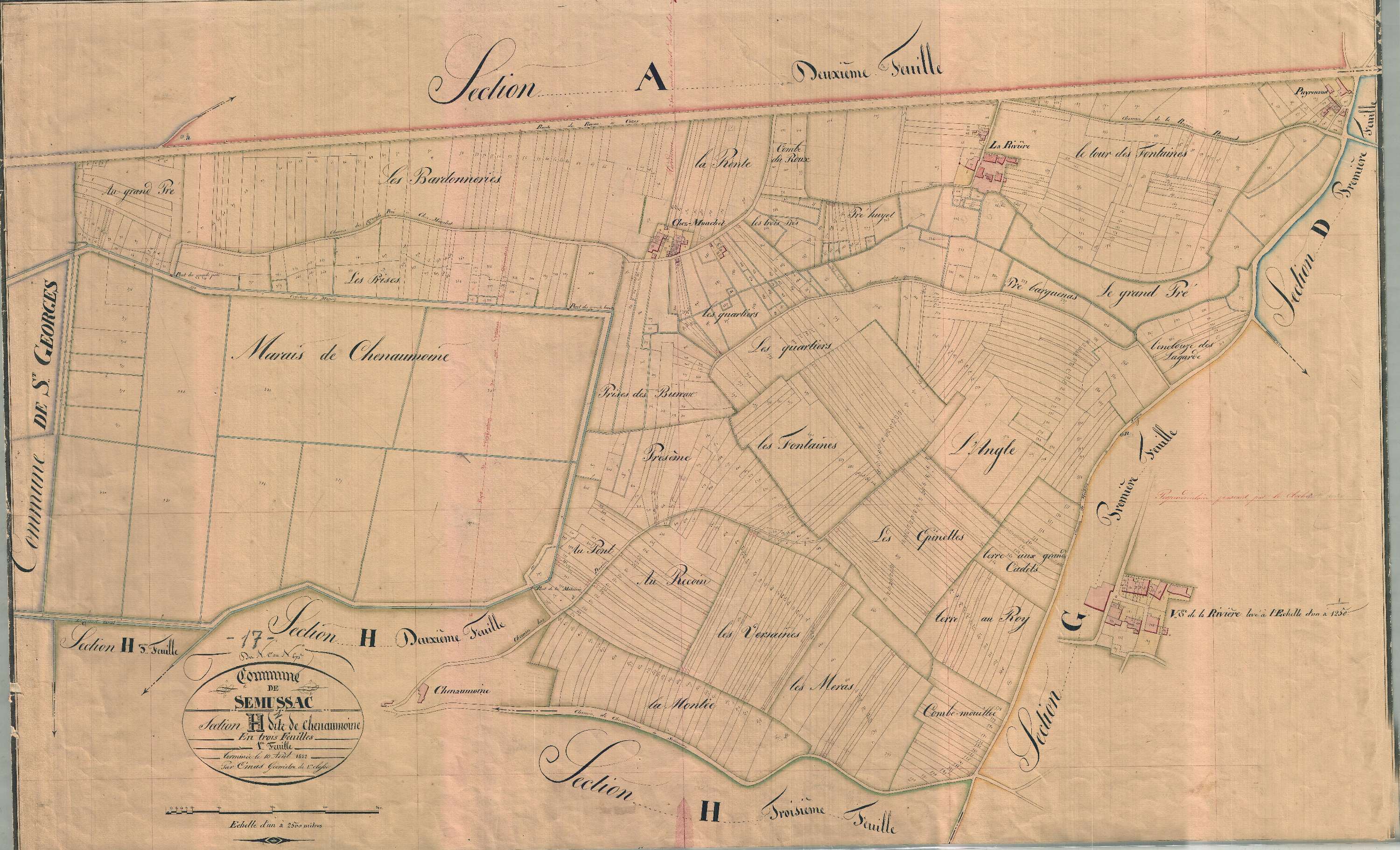 Semussac - Section H1 dite de Chenaumoine.