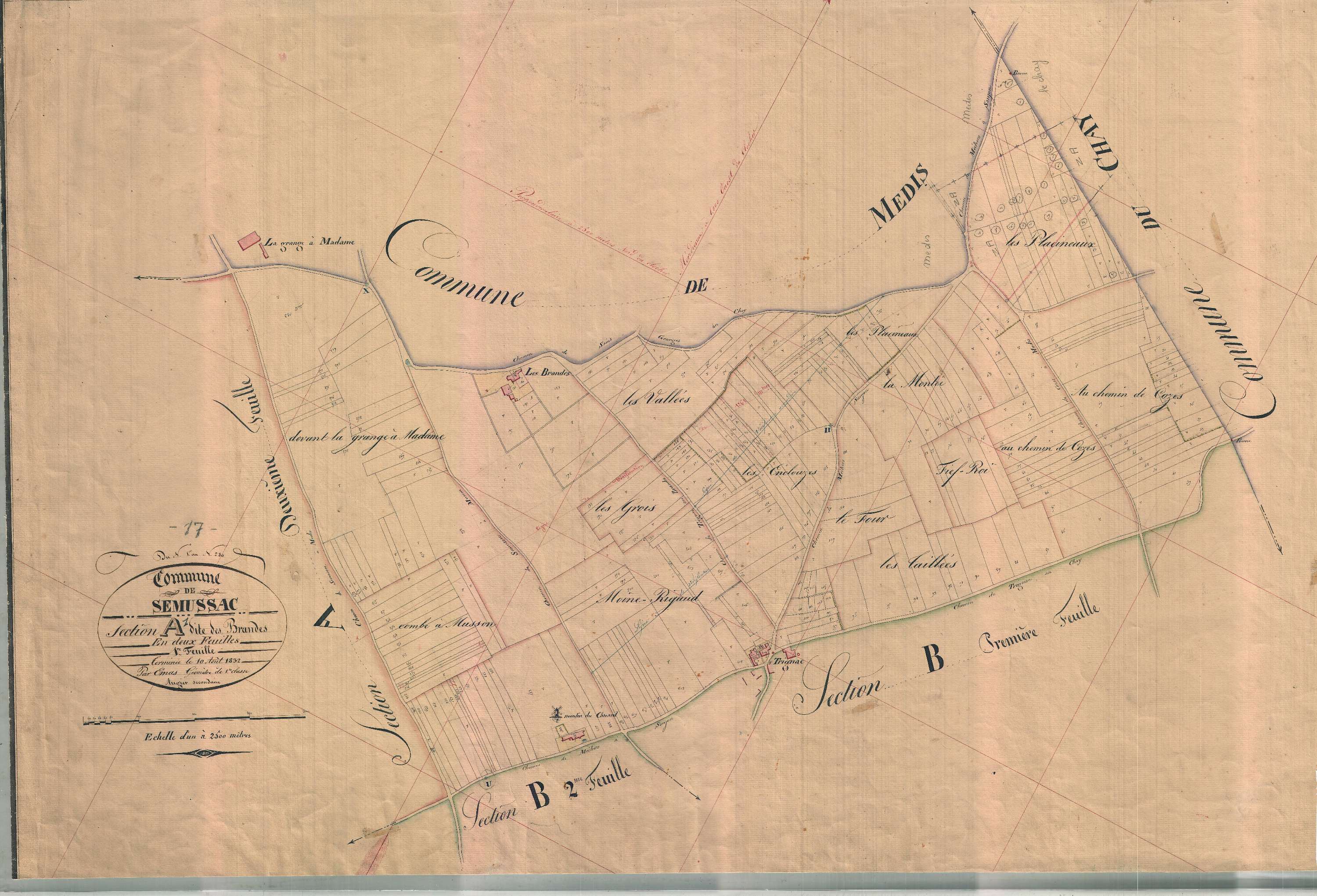 Semussac - Section A1 dite des Brandes.