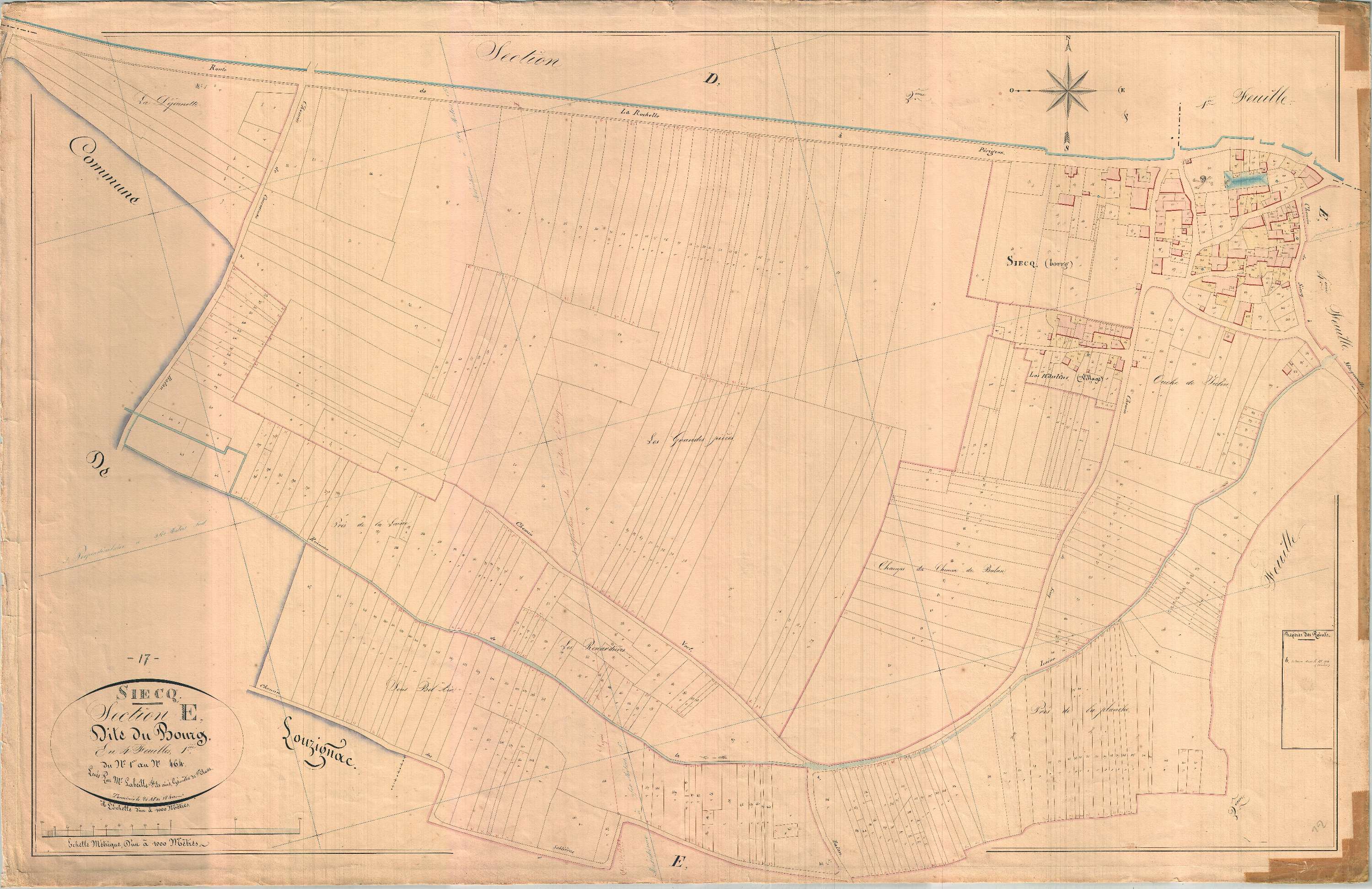 Siecq - Section E1 dite du Bourg.