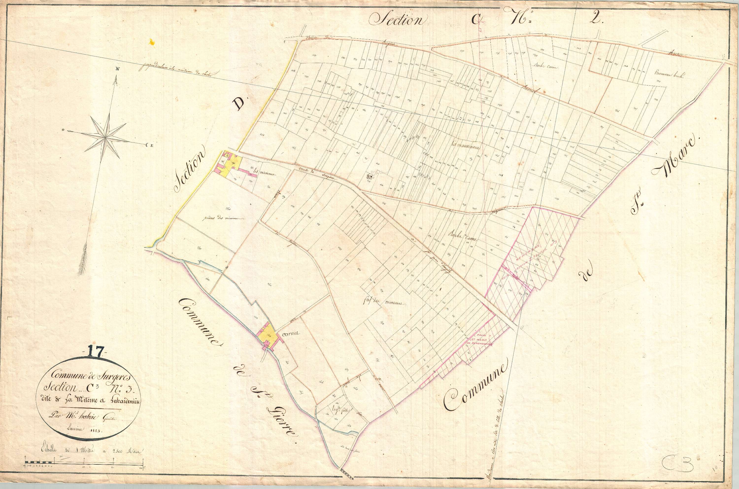 Surgères - Section C3 dite de la Miterne et de Labardonnière.