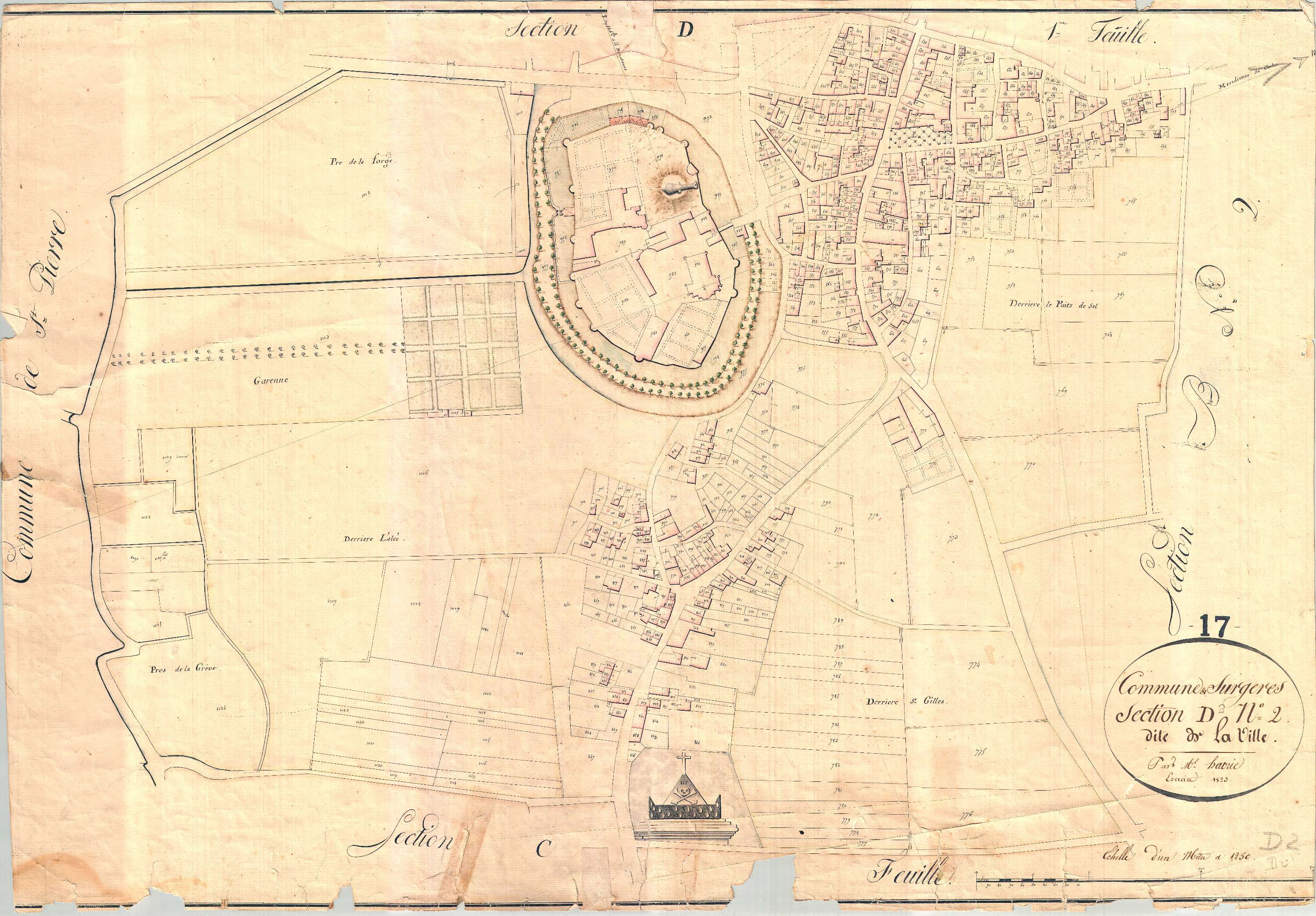 Surgères - Section D2 dite de la Ville.