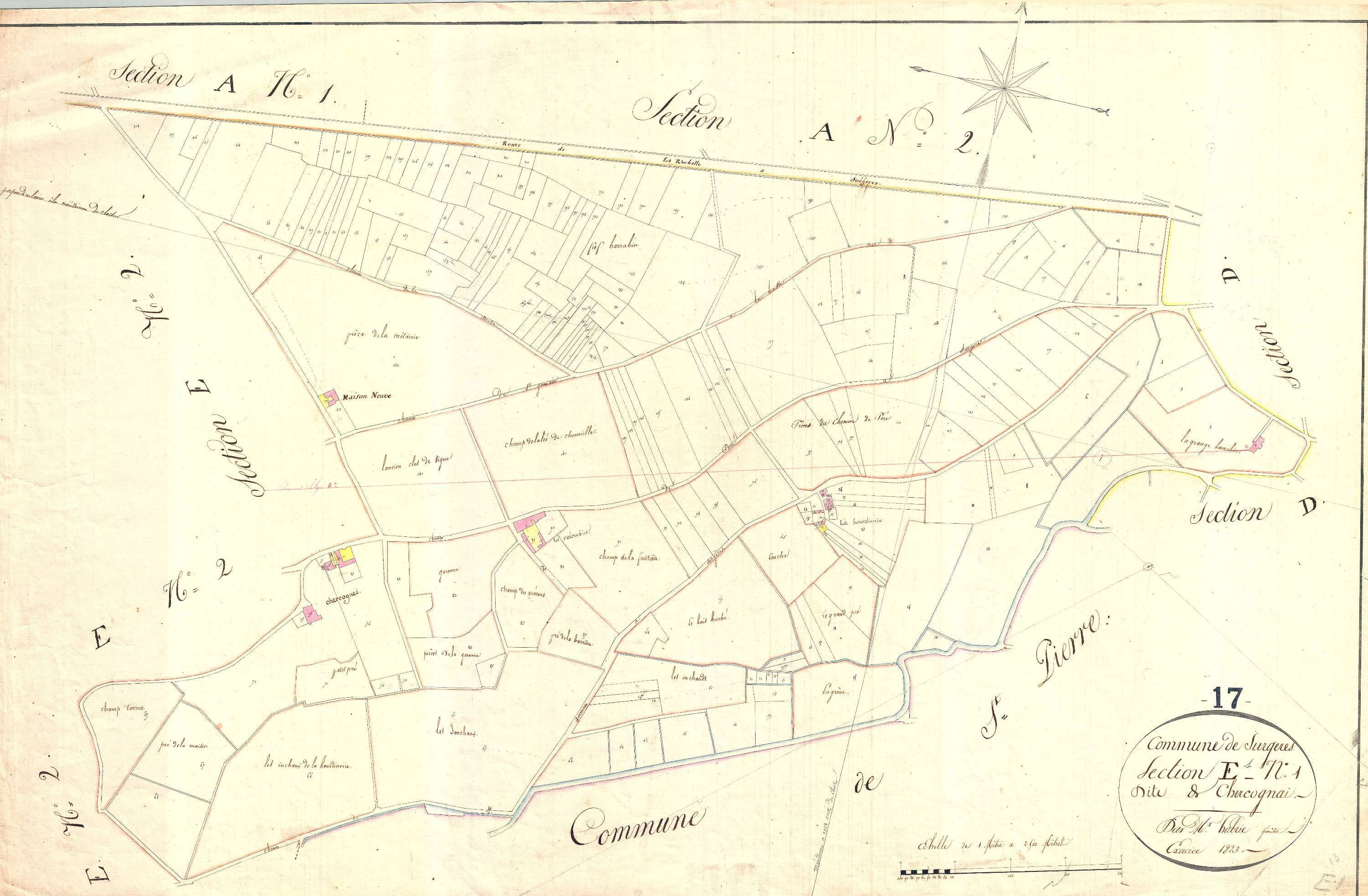 Surgères - Section E1 dite de Charcognay.