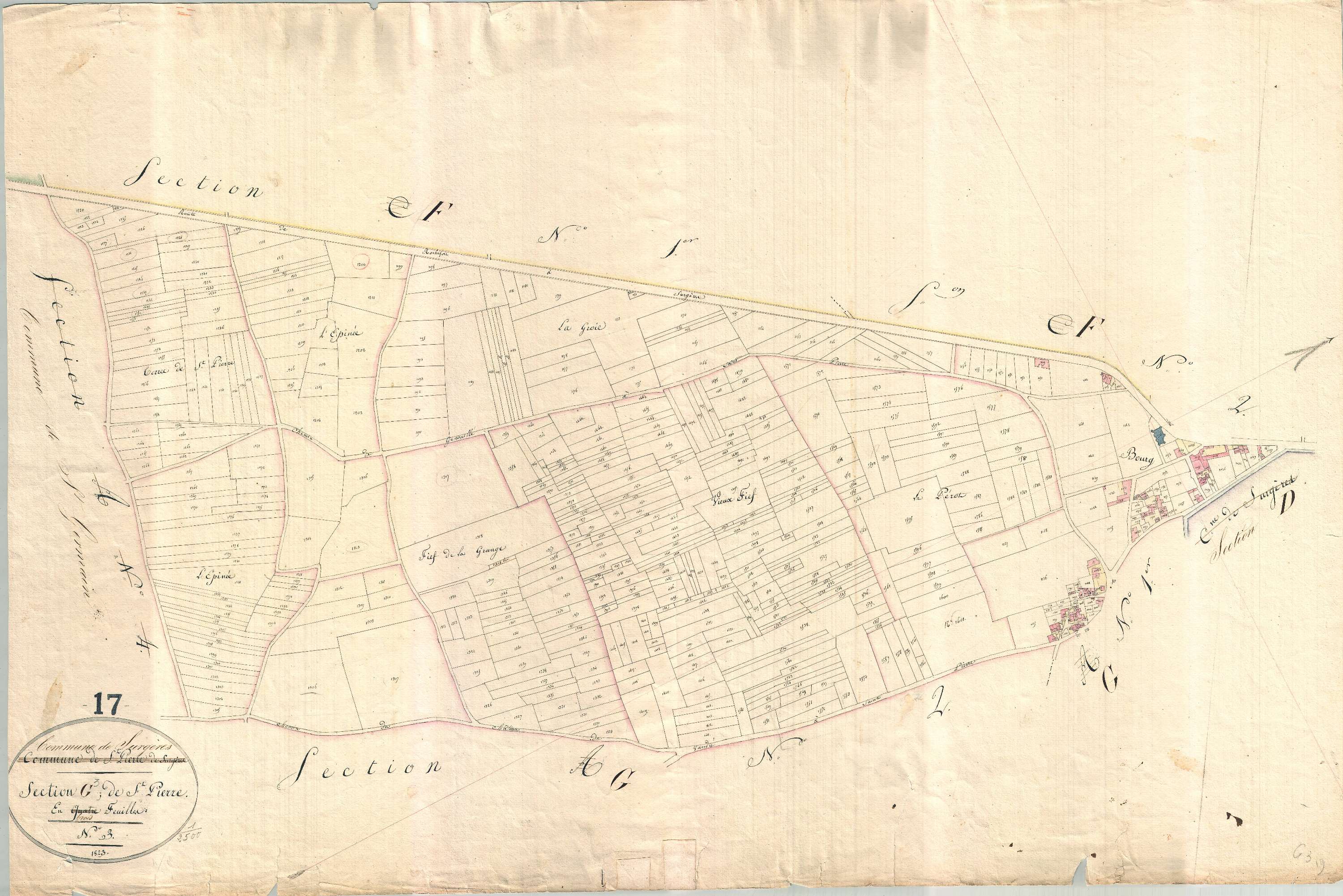 Surgères - Section G3 dite de Saint-Pierre.