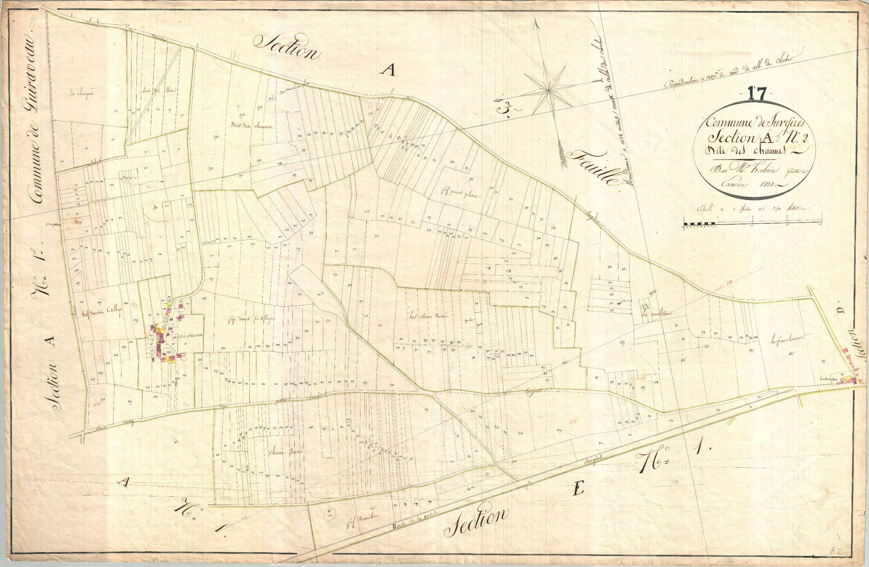 Surgères - Section A2 dite des Chaumes.