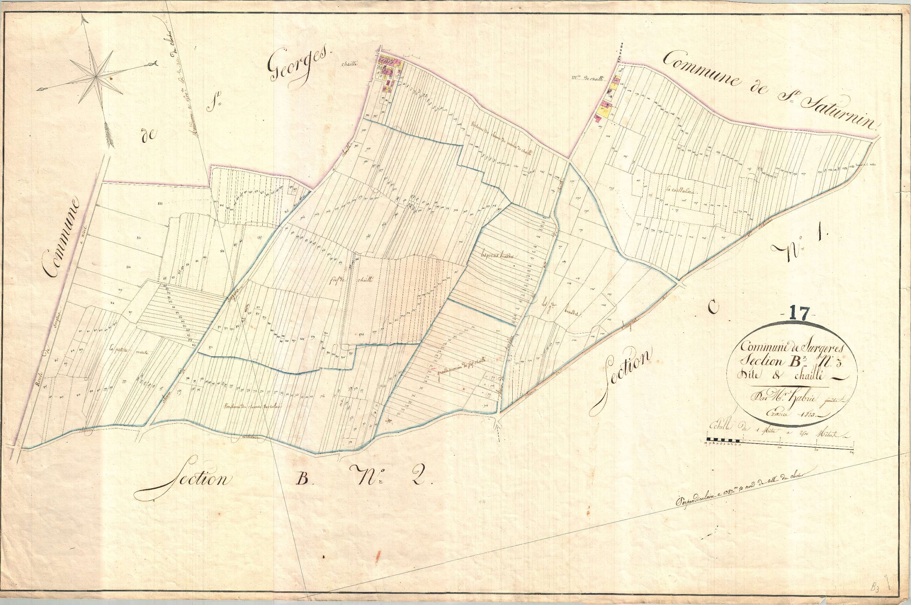 Surgères - Section B3 dite de Chaillé.