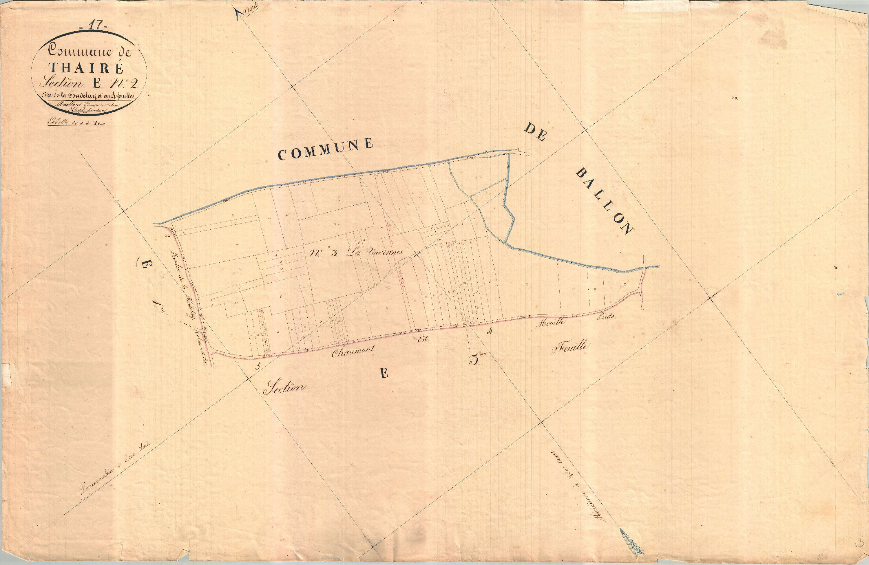 Thairé - Section E2 dite de Fondelay.