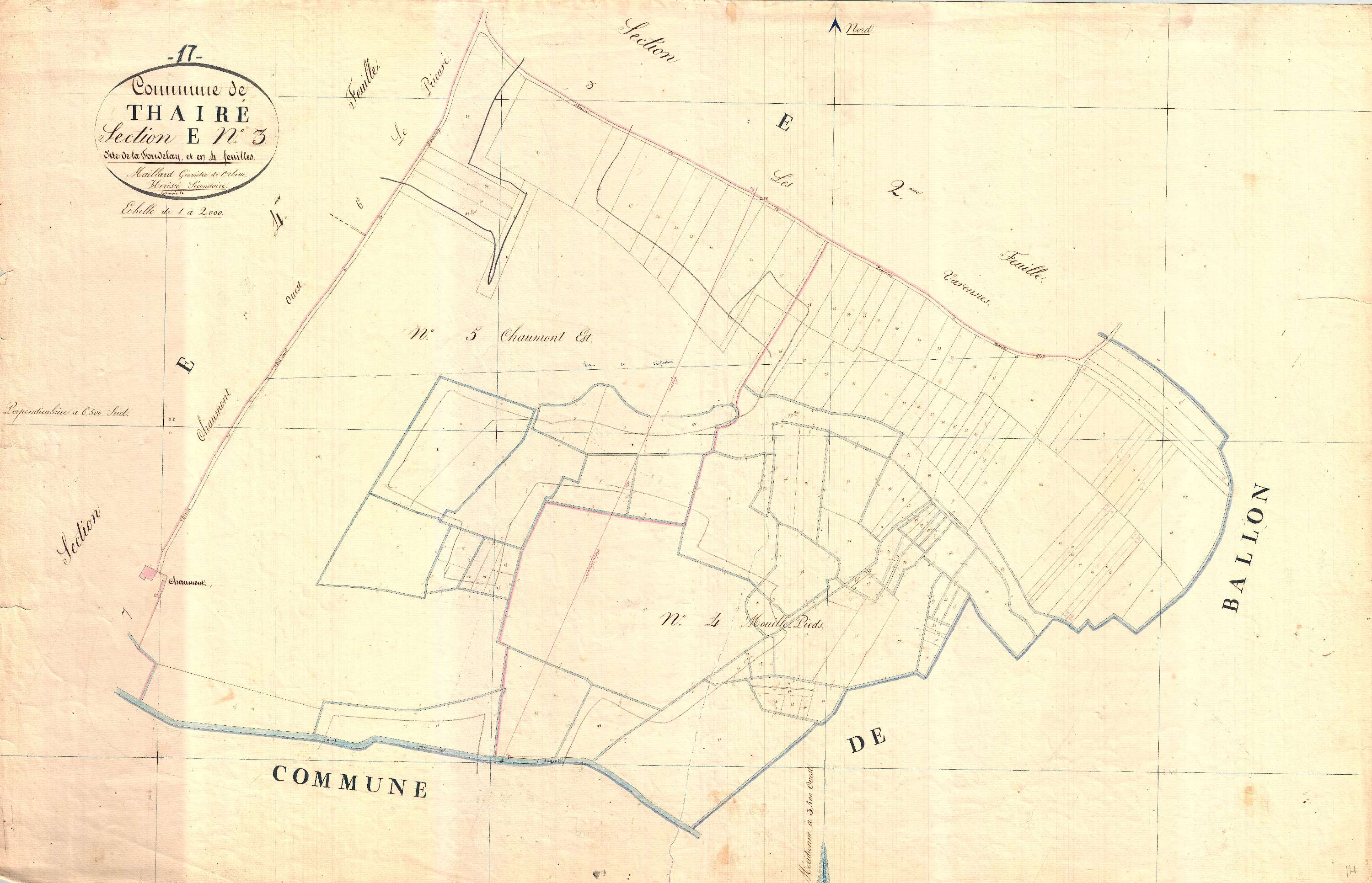Thairé - Section E3 dite de Fondelay.
