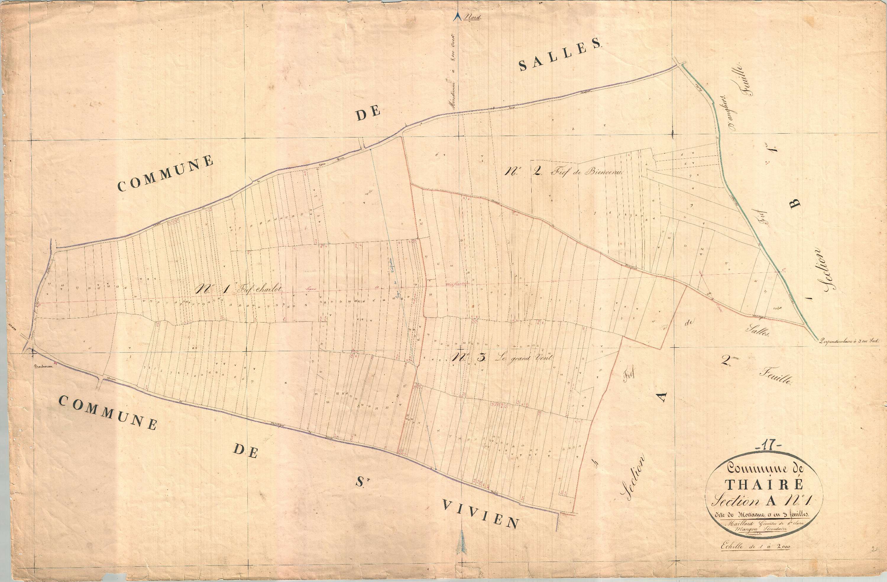 Thairé - Section A1 dite de Mortagne.