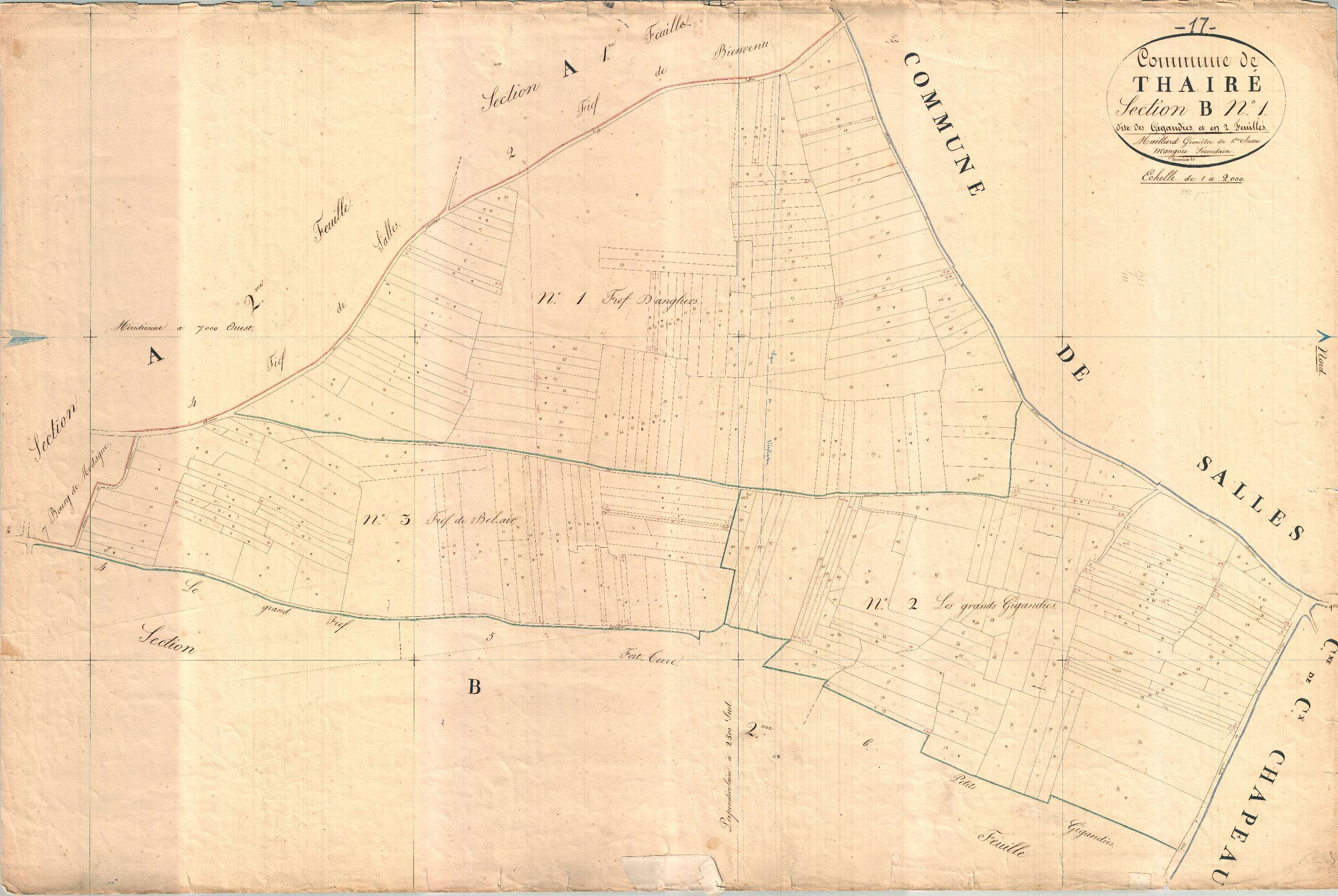 Thairé - Section B1 dite des Gigaudries.
