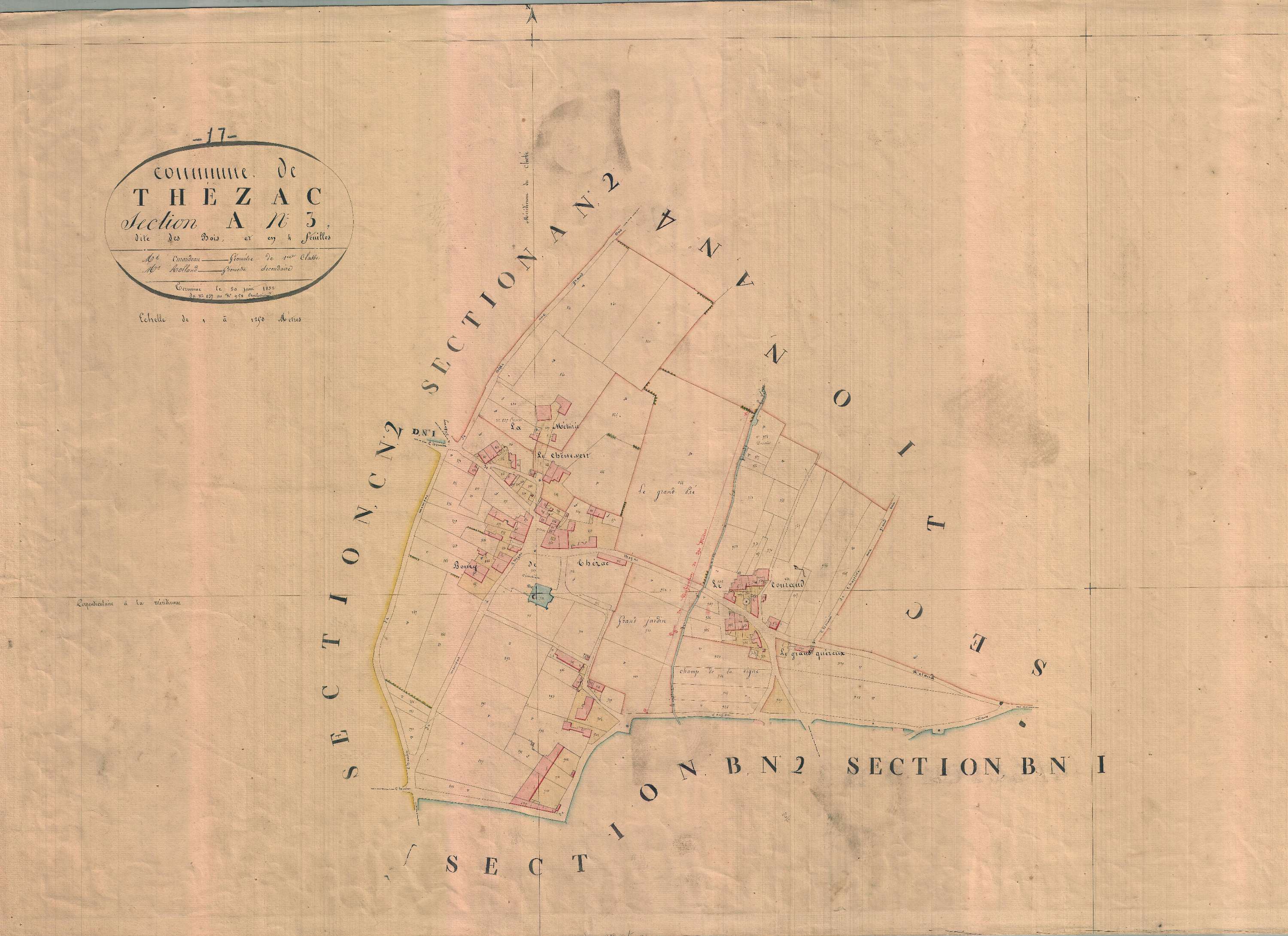 Thézac - Section A3 dite des Bois.