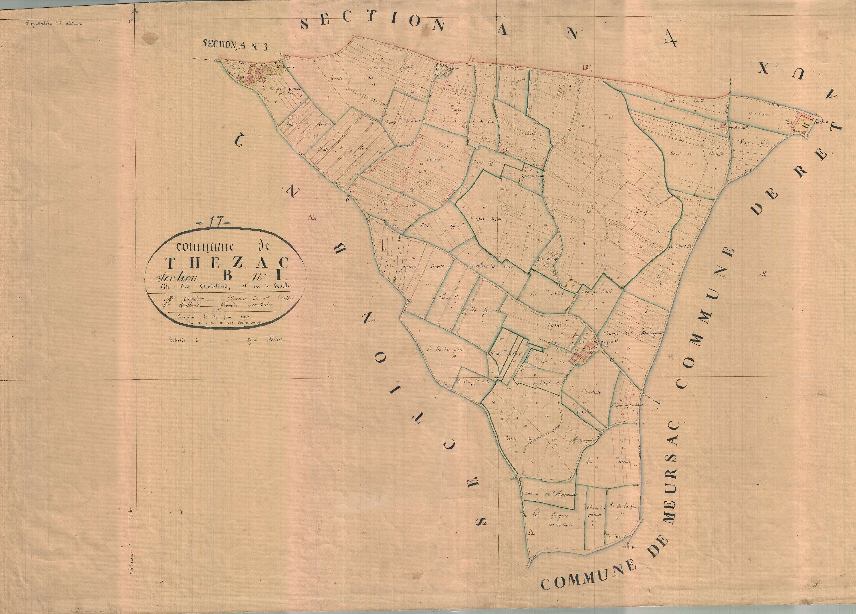 Thézac - Section B1 dite des Chateliers.