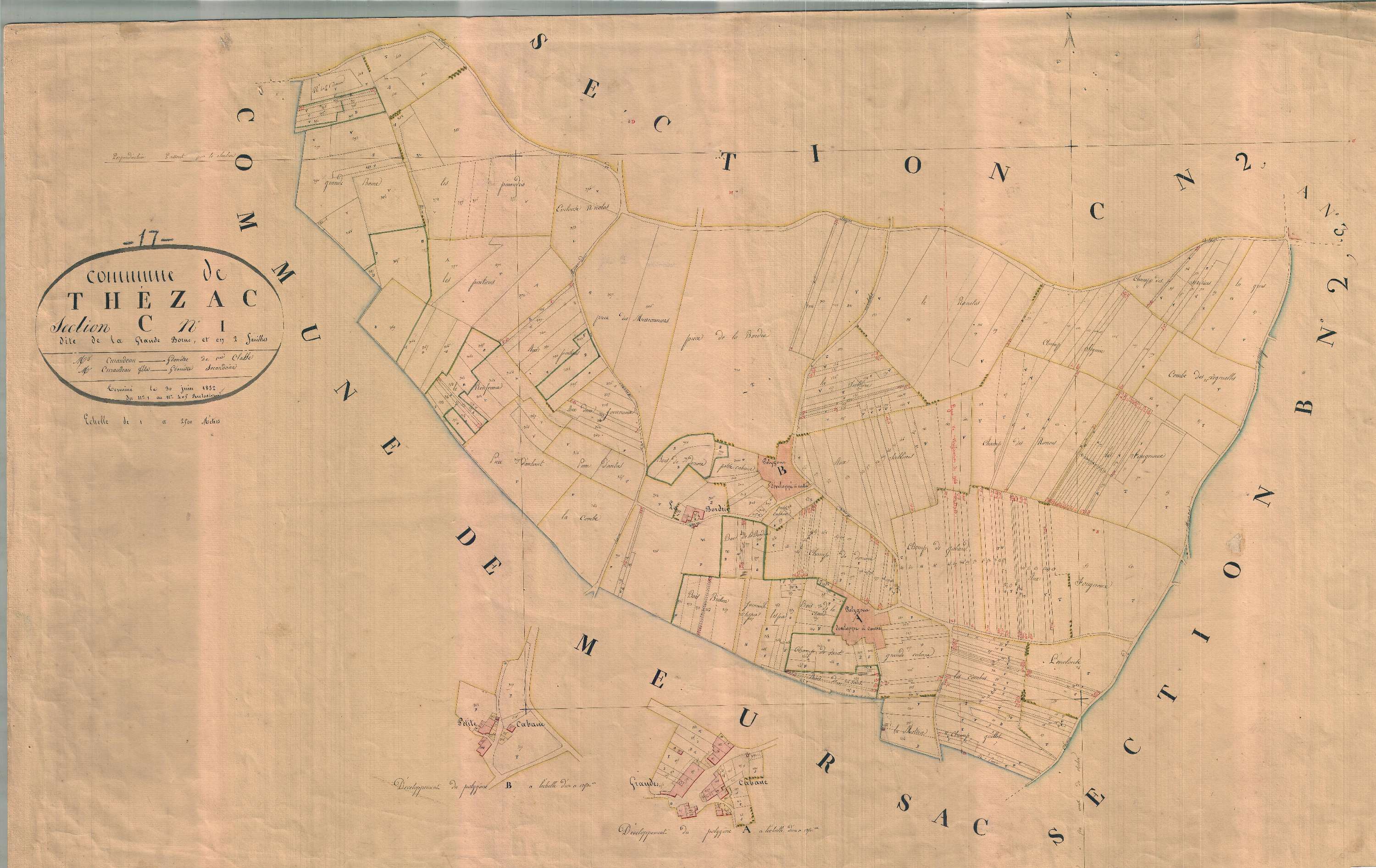 Thézac - Section C1 dite de la Grande Borne.