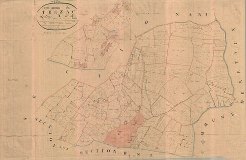 Thézac - Section A4 dite des Bois.