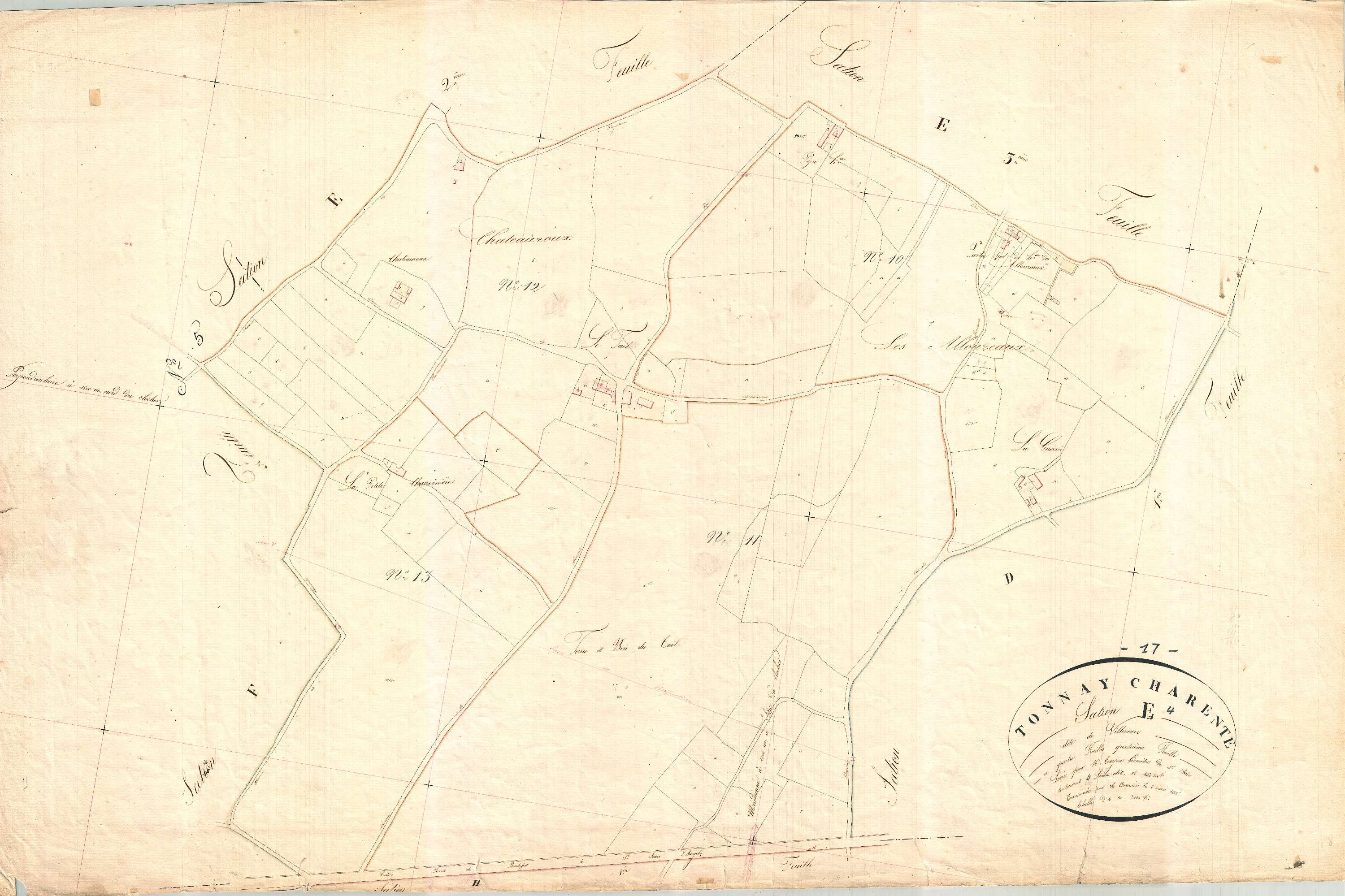 Tonnay-Charente - Section E4 dite de Villeneuve.