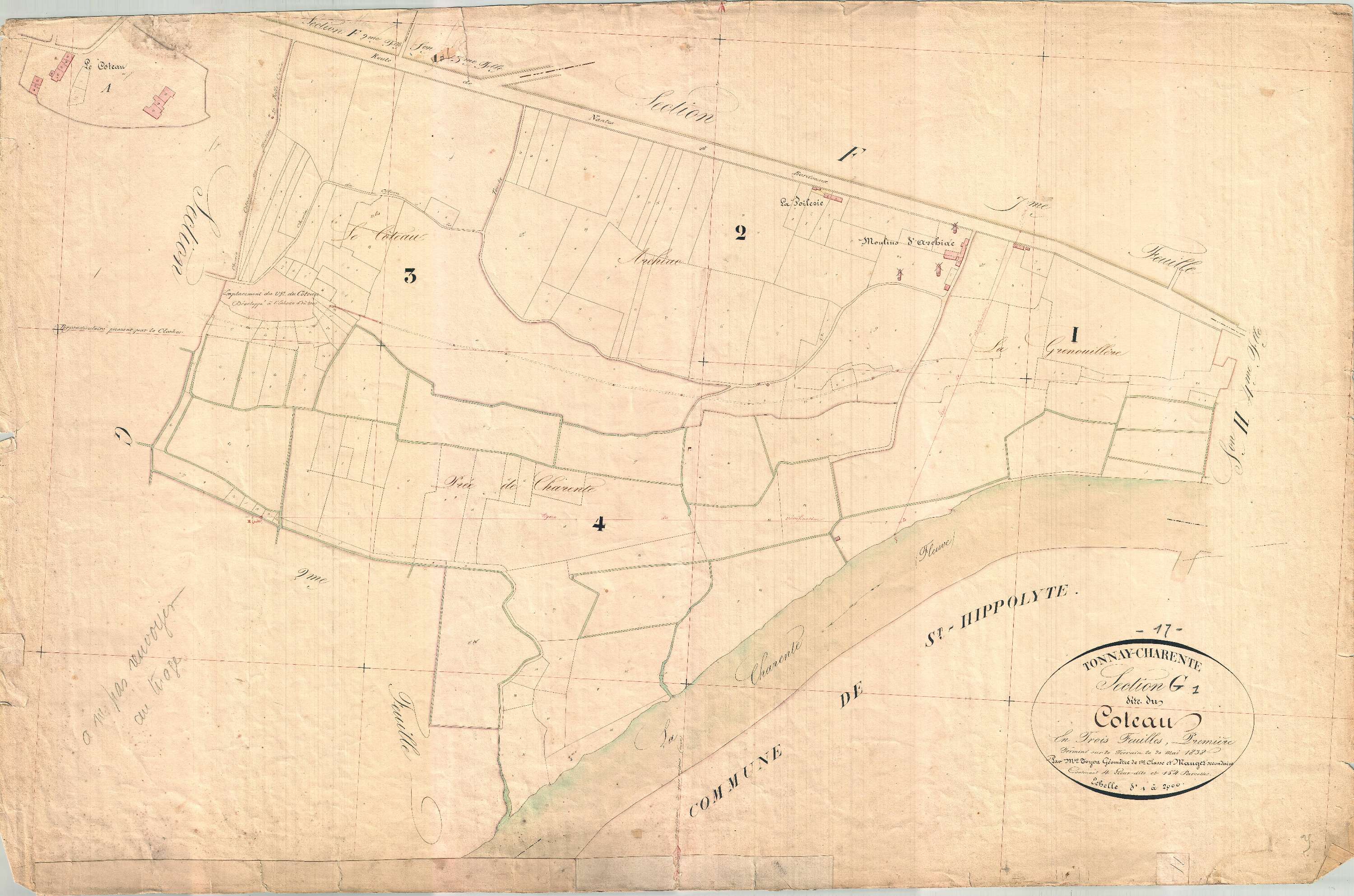 Tonnay-Charente - Section G1 dite du Coteau.