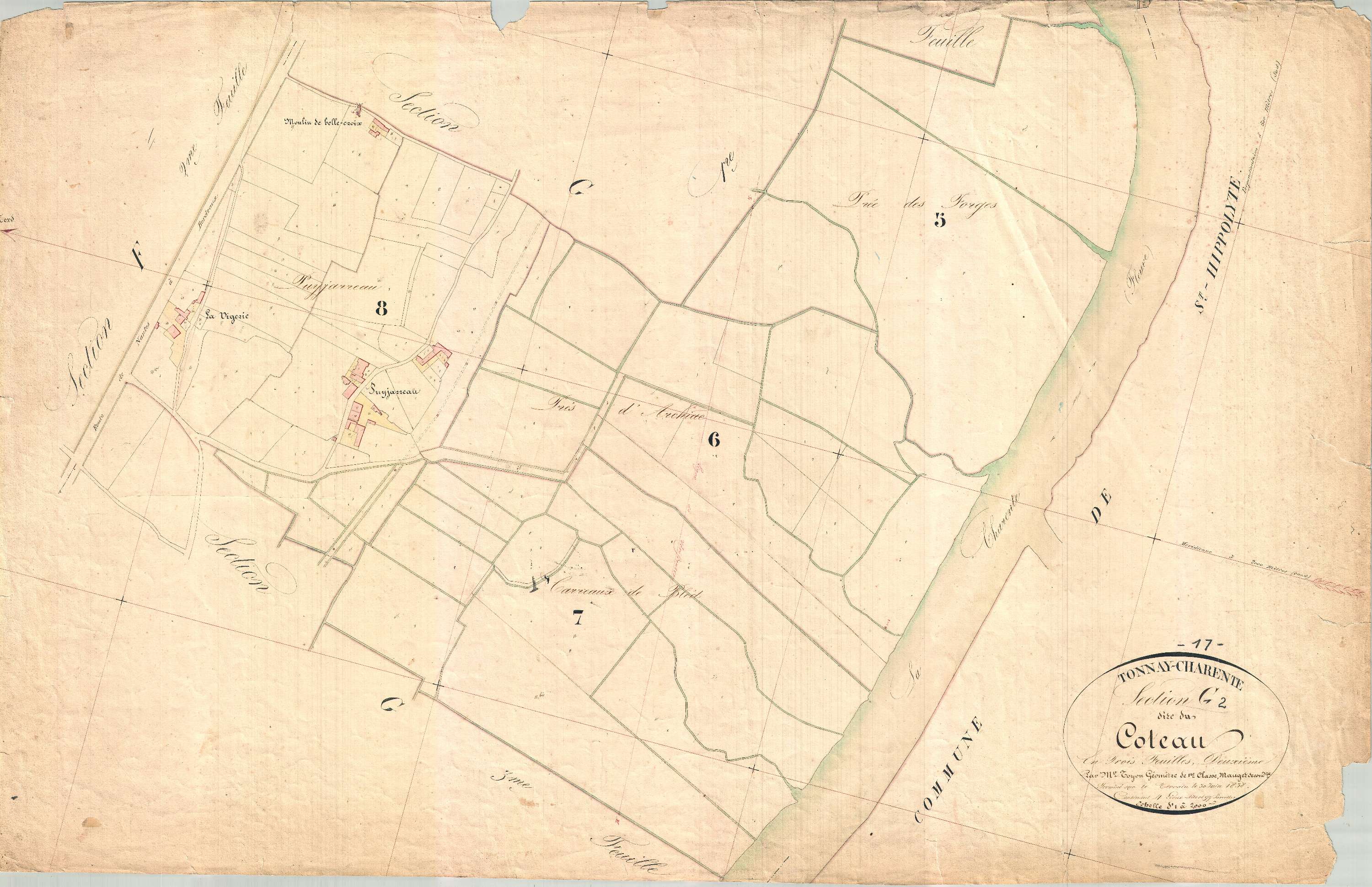 Tonnay-Charente - Section G2 dite du Coteau.