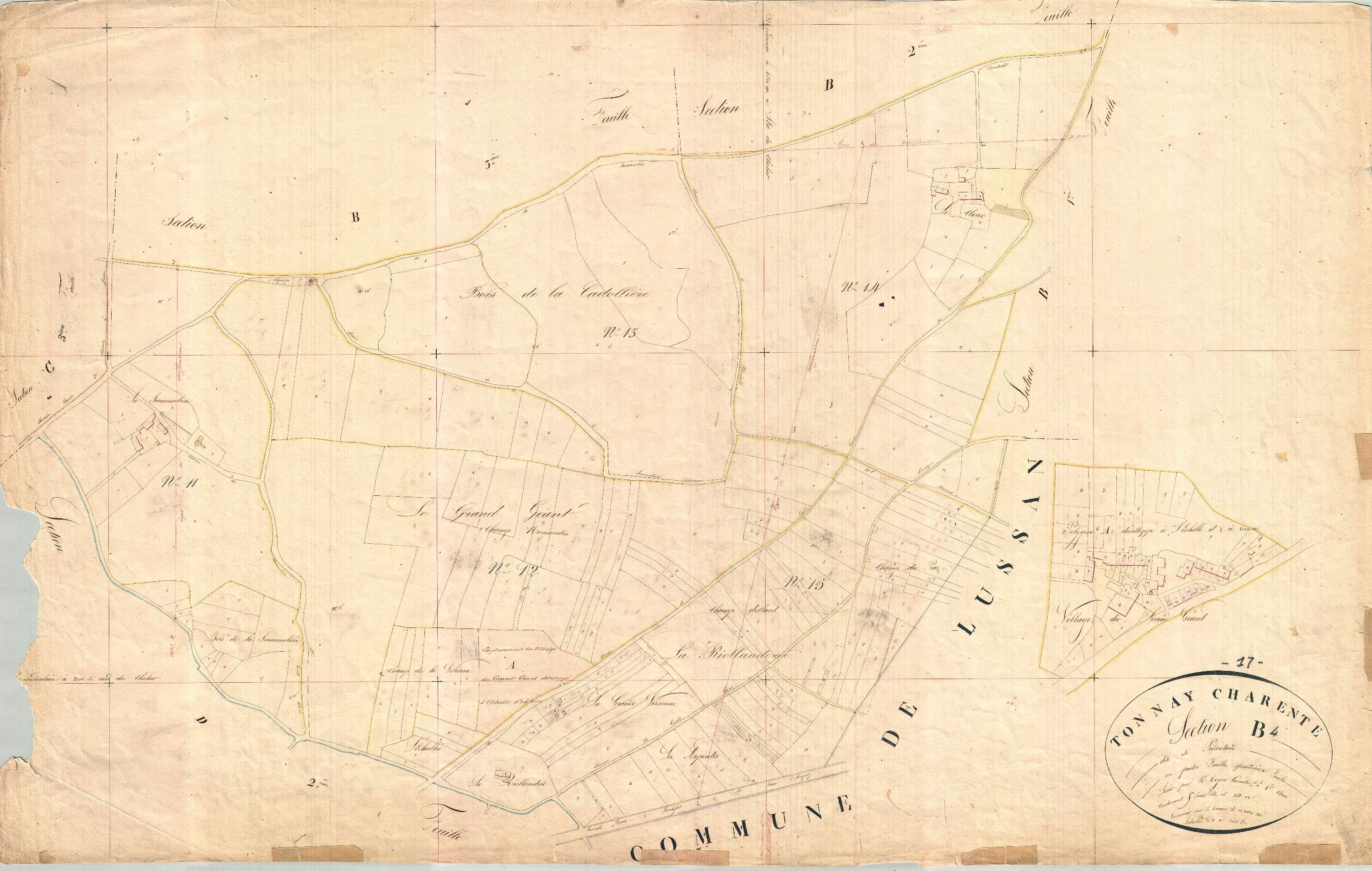 Tonnay-Charente - Section B4 dite de Prédentaud.