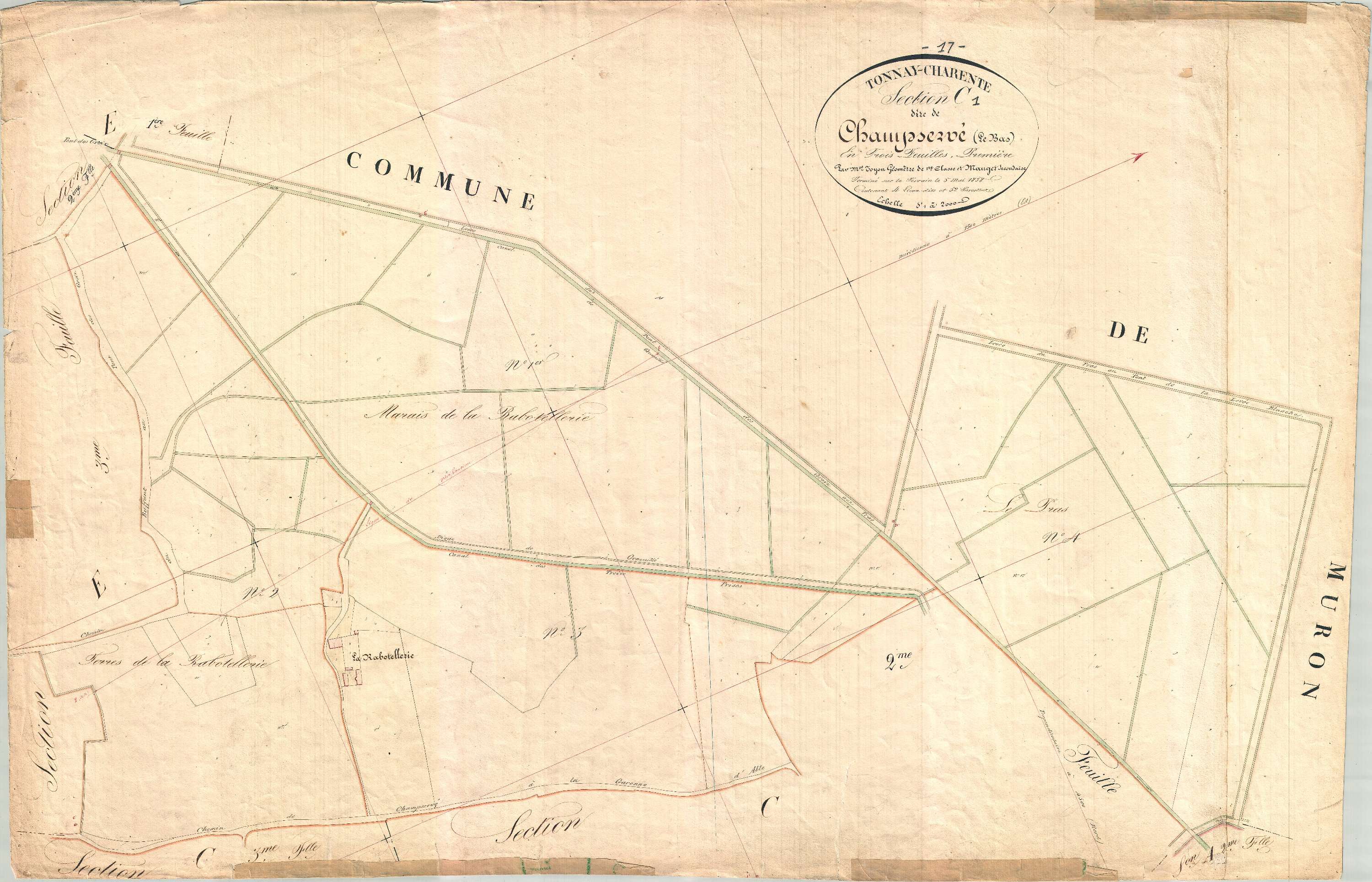 Tonnay-Charente - Section C1 dite de Champservé.