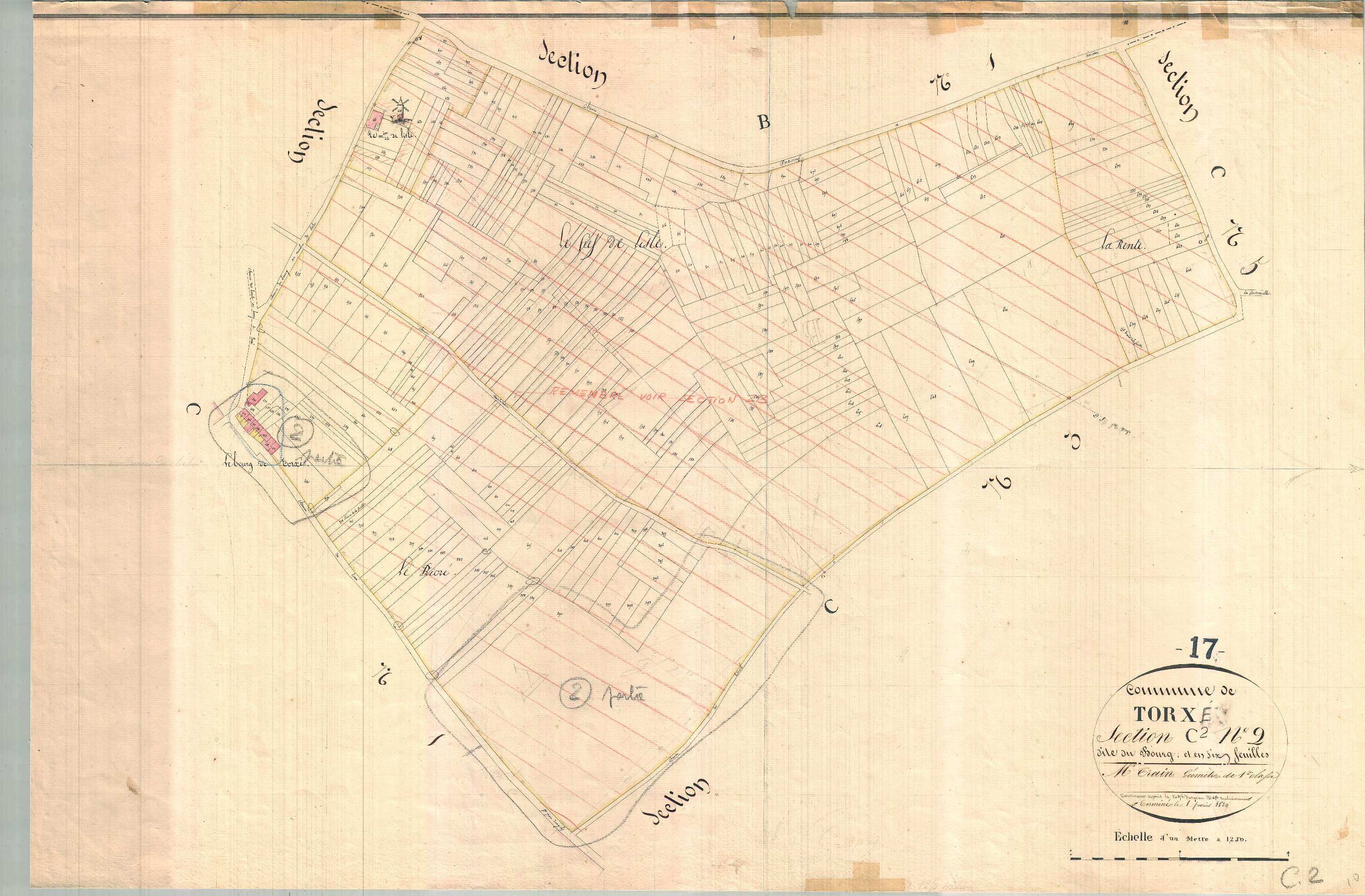 Torxé - Section C2 dite du Bourg.