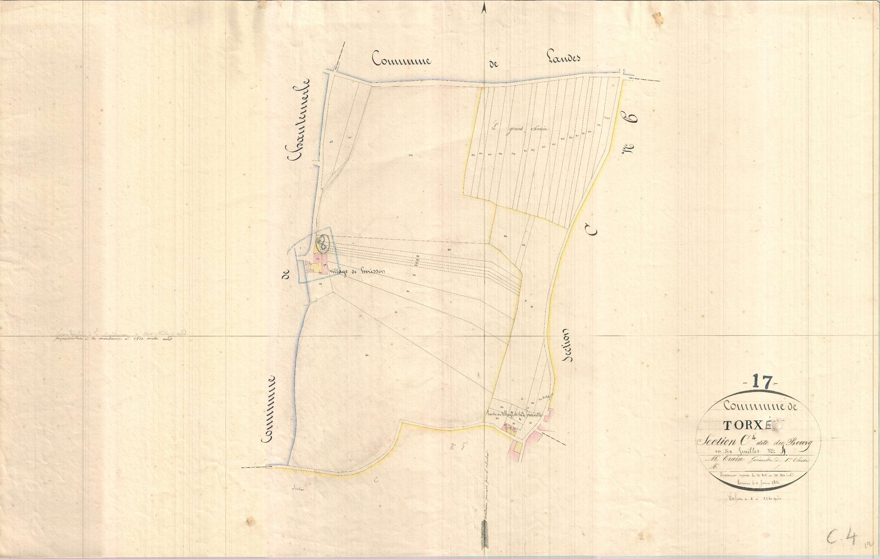 Torxé - Section C4 dite du Bourg.