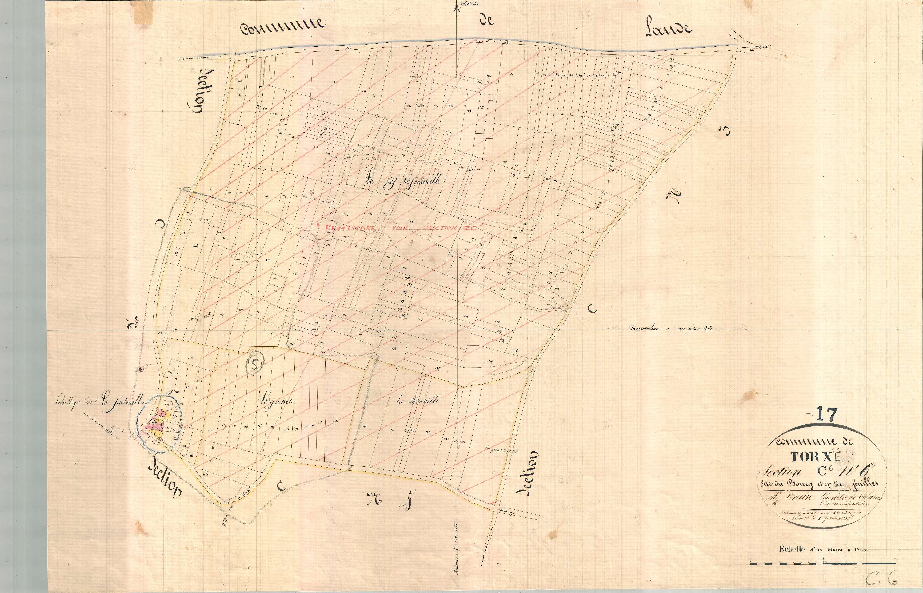 Torxé - Section C6 dite du Bourg.