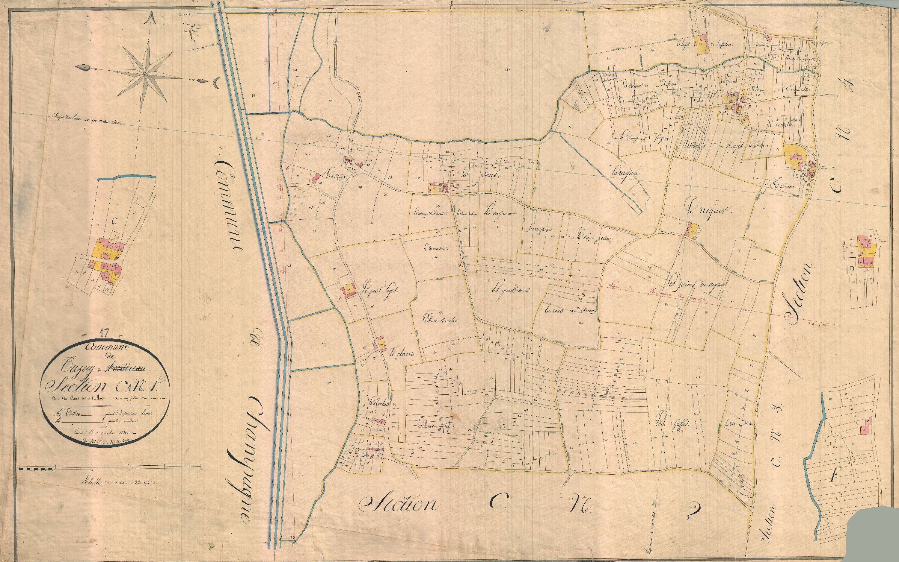 Trizay - Section C1 dite des Bains.