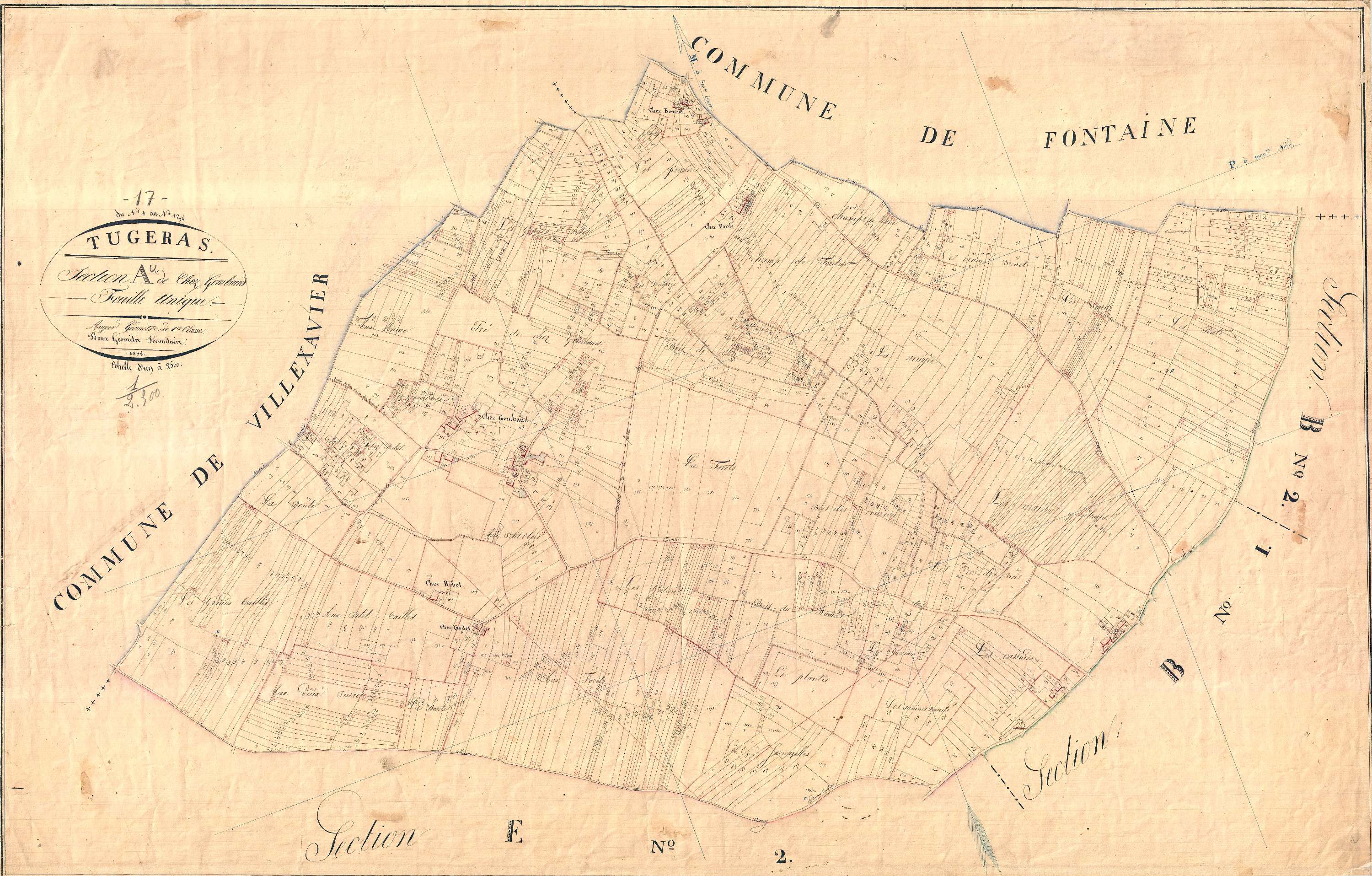 Tugéras-Saint-Maurice - Section A dite de chez Gombaud.
