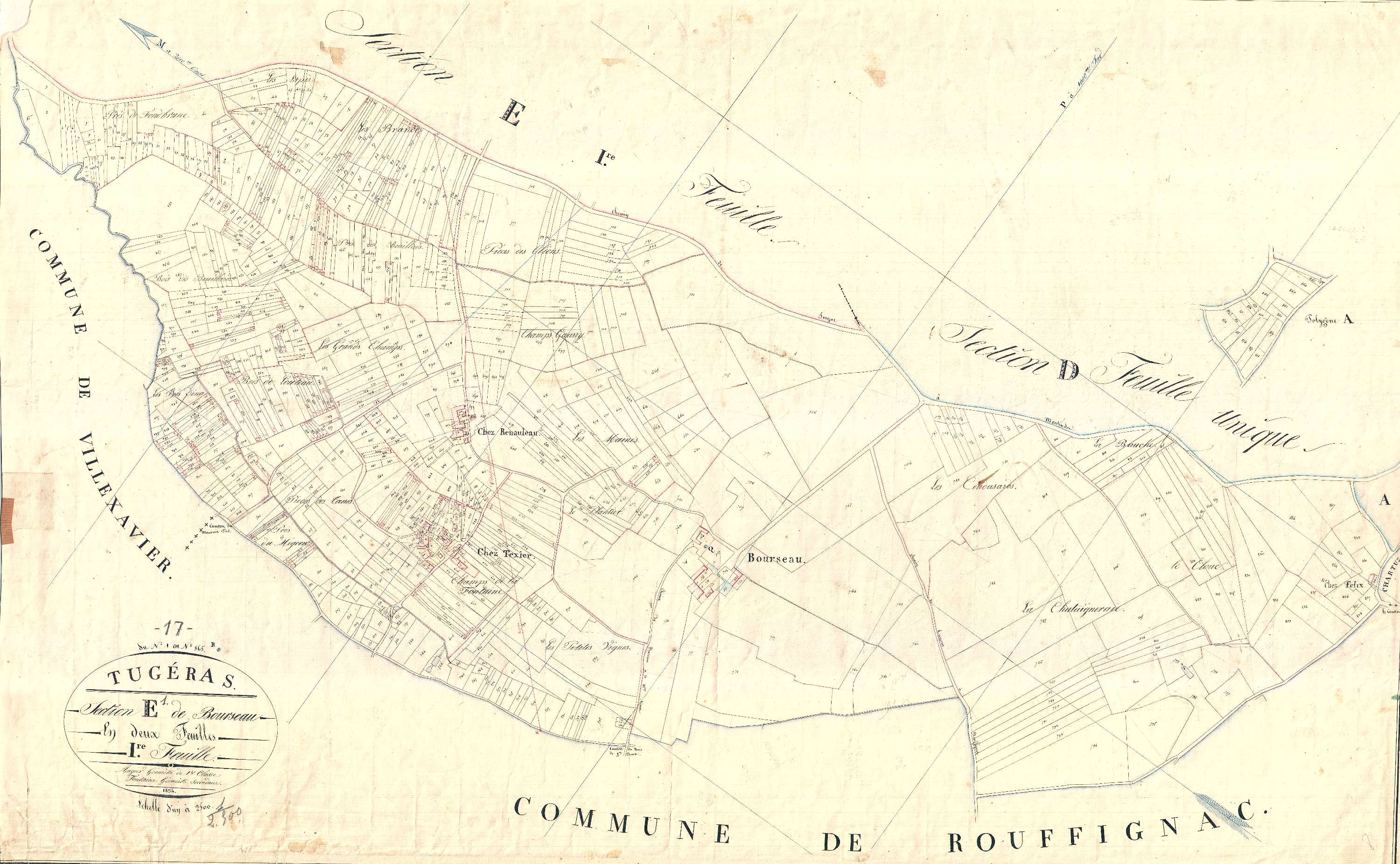 Tugéras-Saint-Maurice - Section E1 dite de Bourseau.