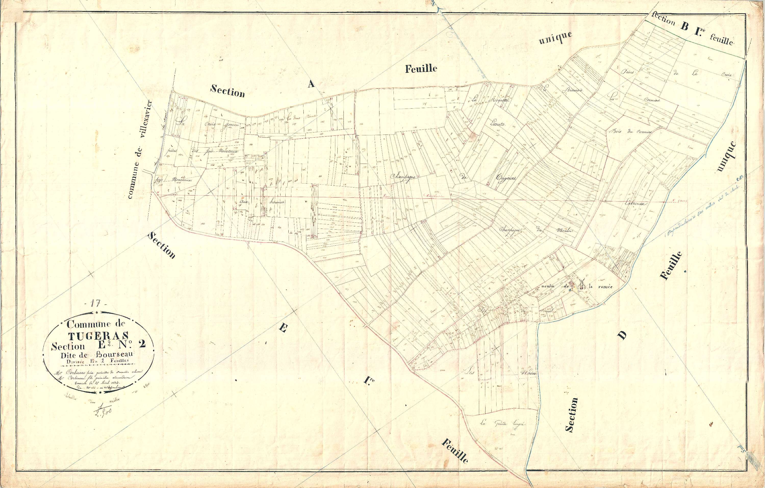 Tugéras-Saint-Maurice - Section E2 dite de Bourseau.